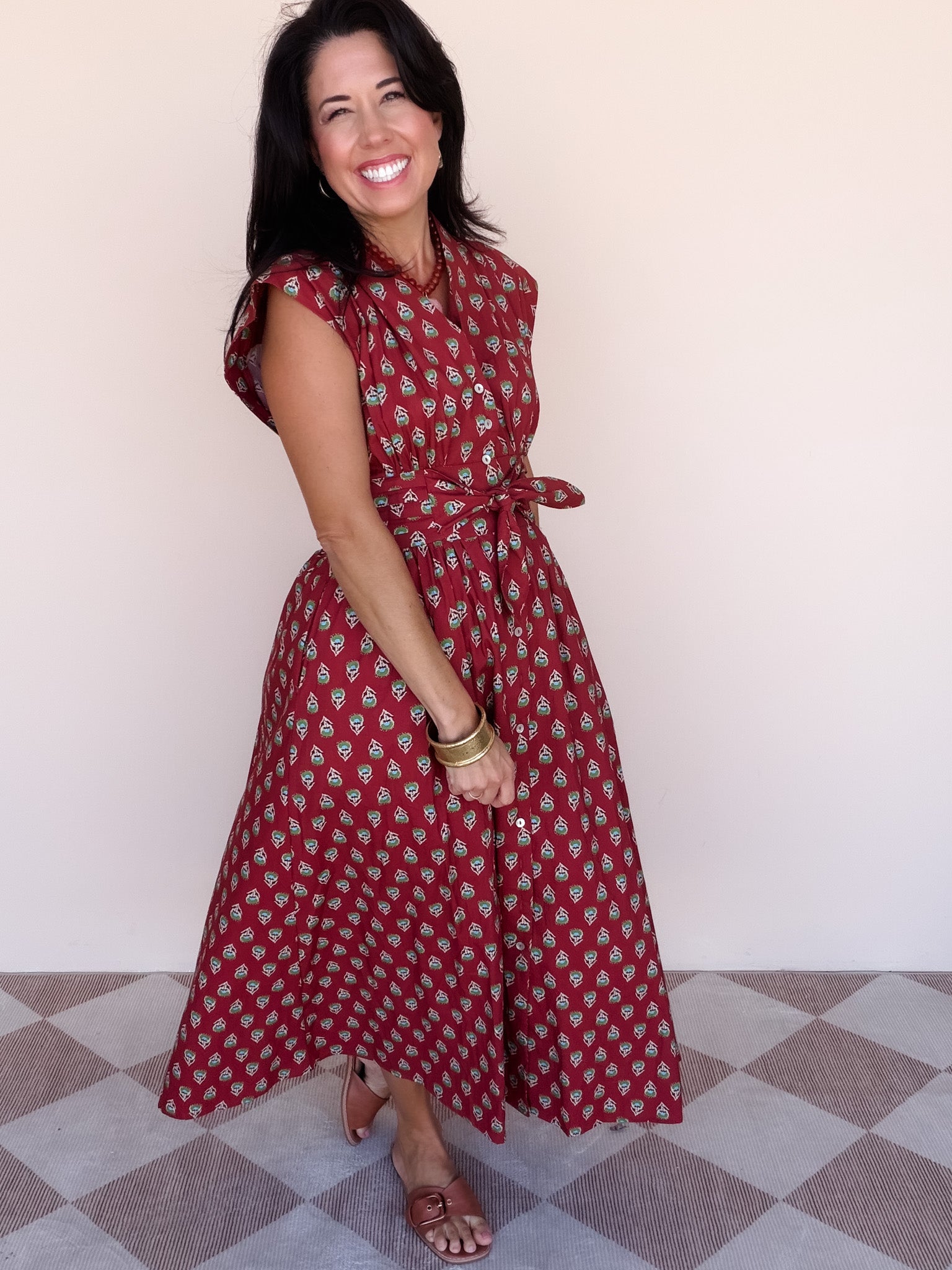 Sonoma Tie Dress | Rust