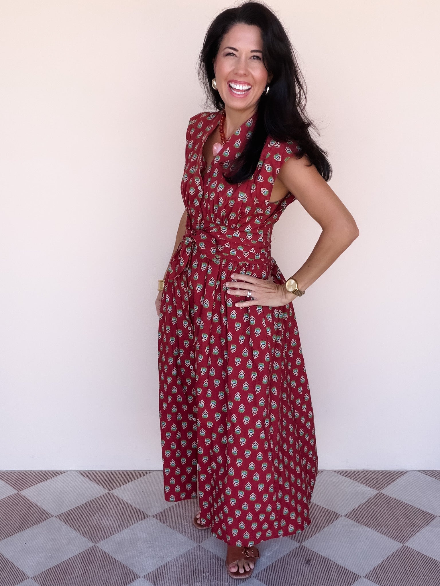 Sonoma Tie Dress | Rust