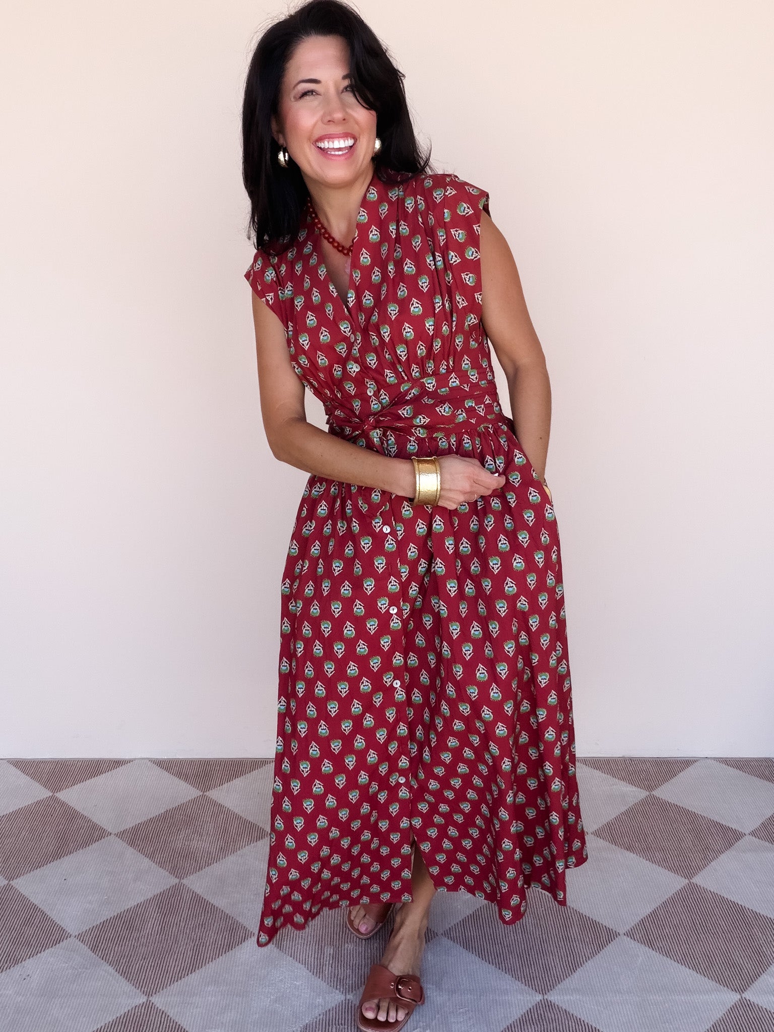 Sonoma Tie Dress | Rust
