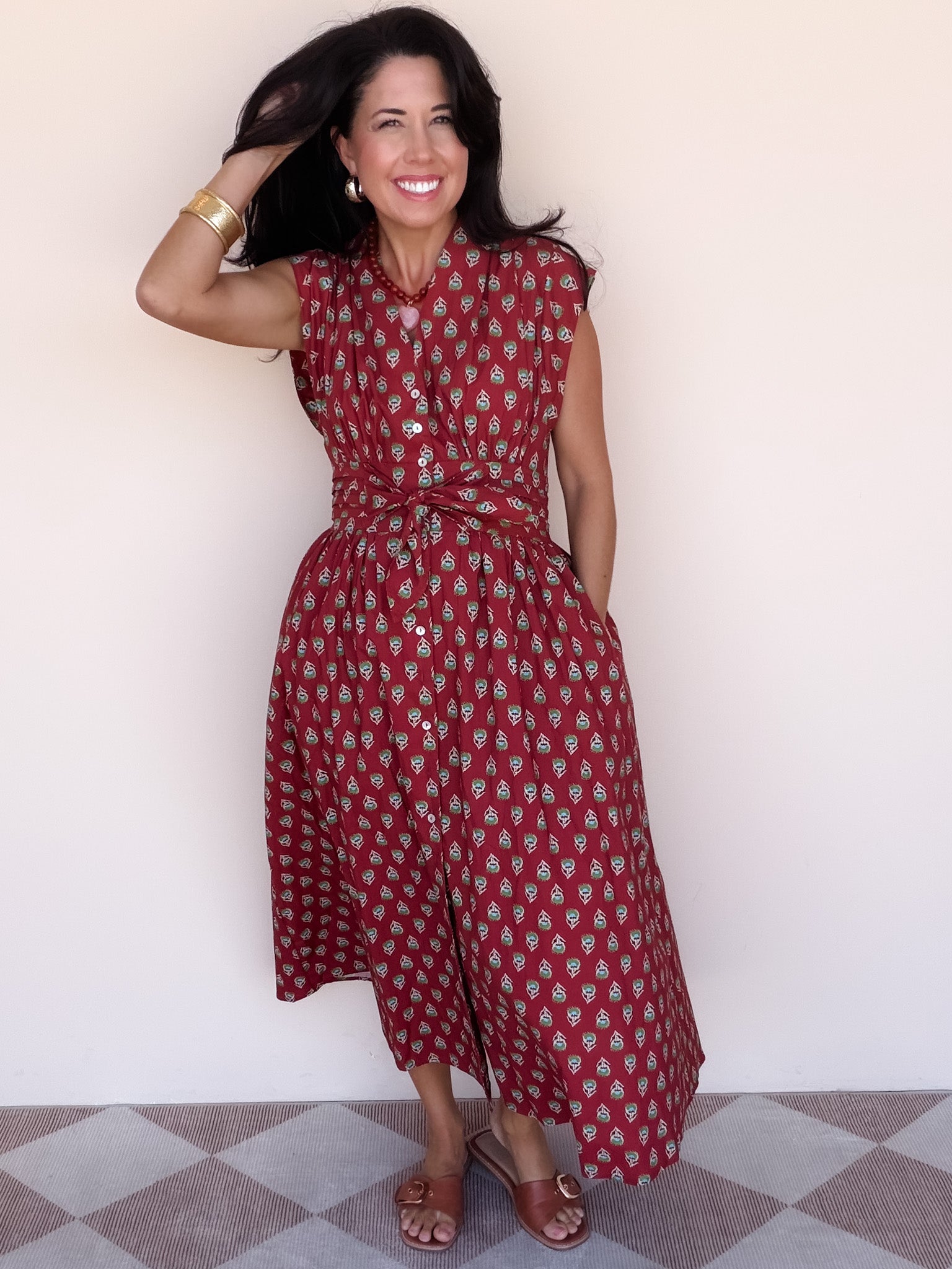 Sonoma Tie Dress | Rust