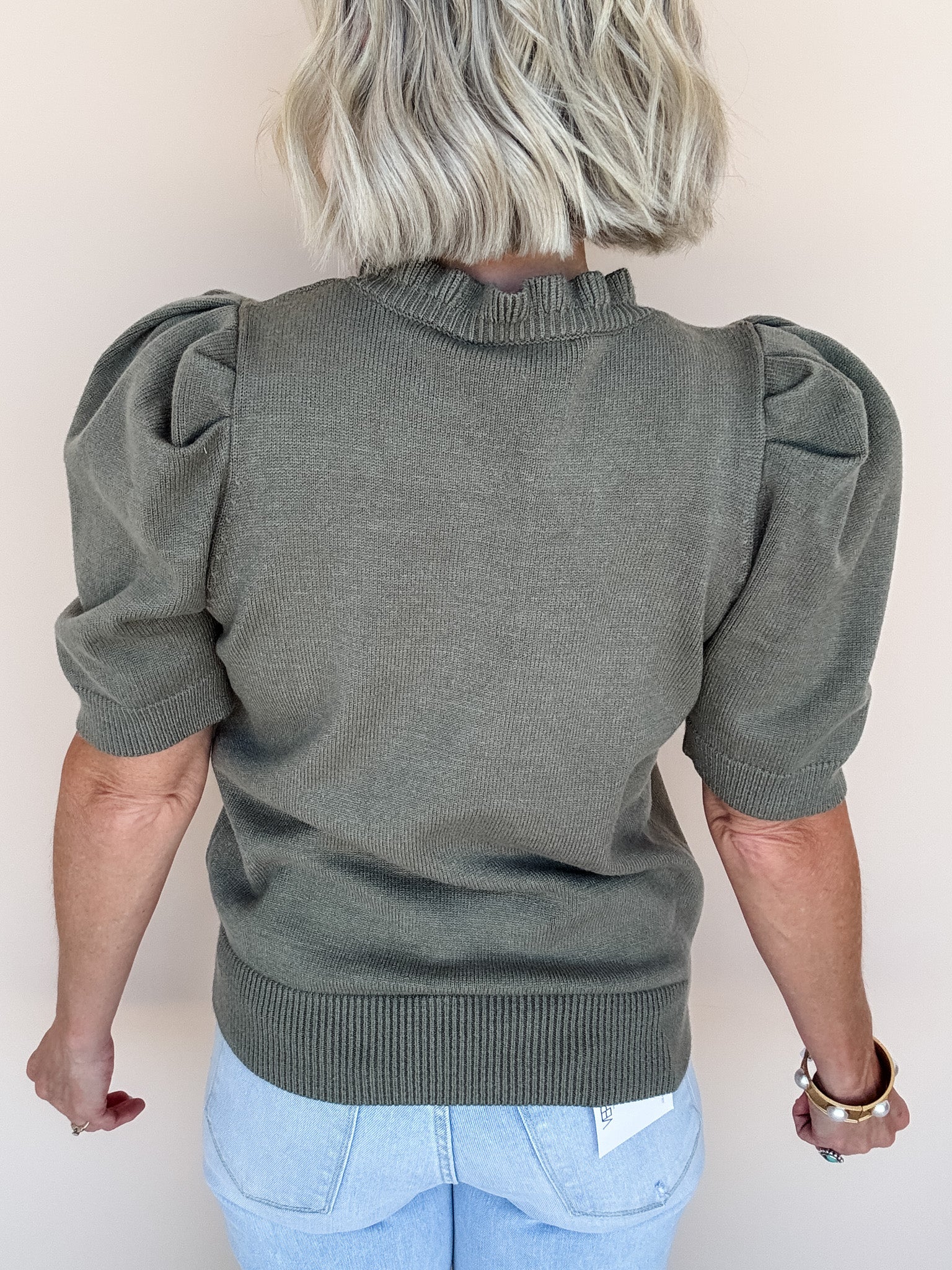 Come Home Ruffled Sweater | Olive