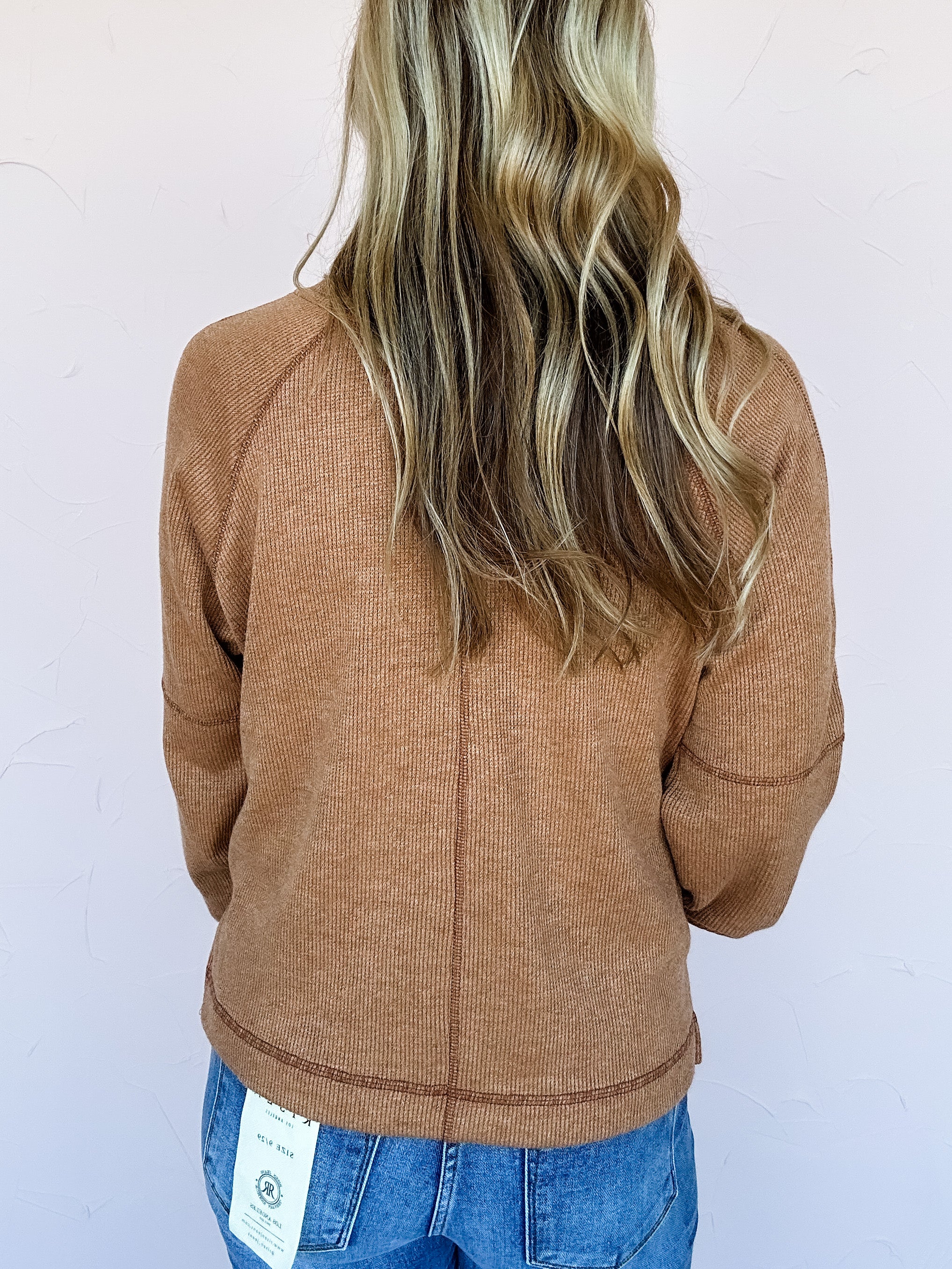 Caramel Raglan Top