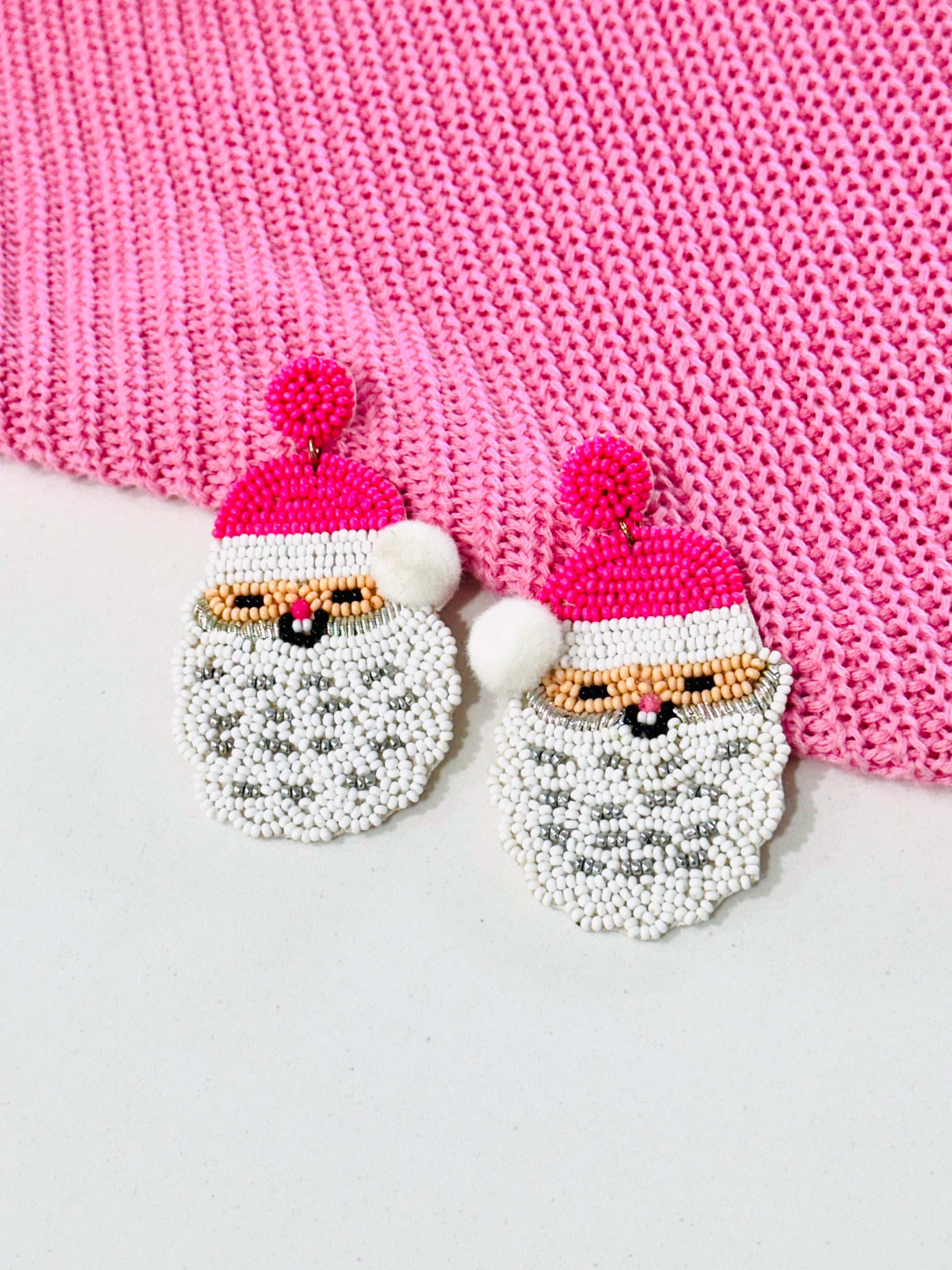 Santa Beaded Earrings