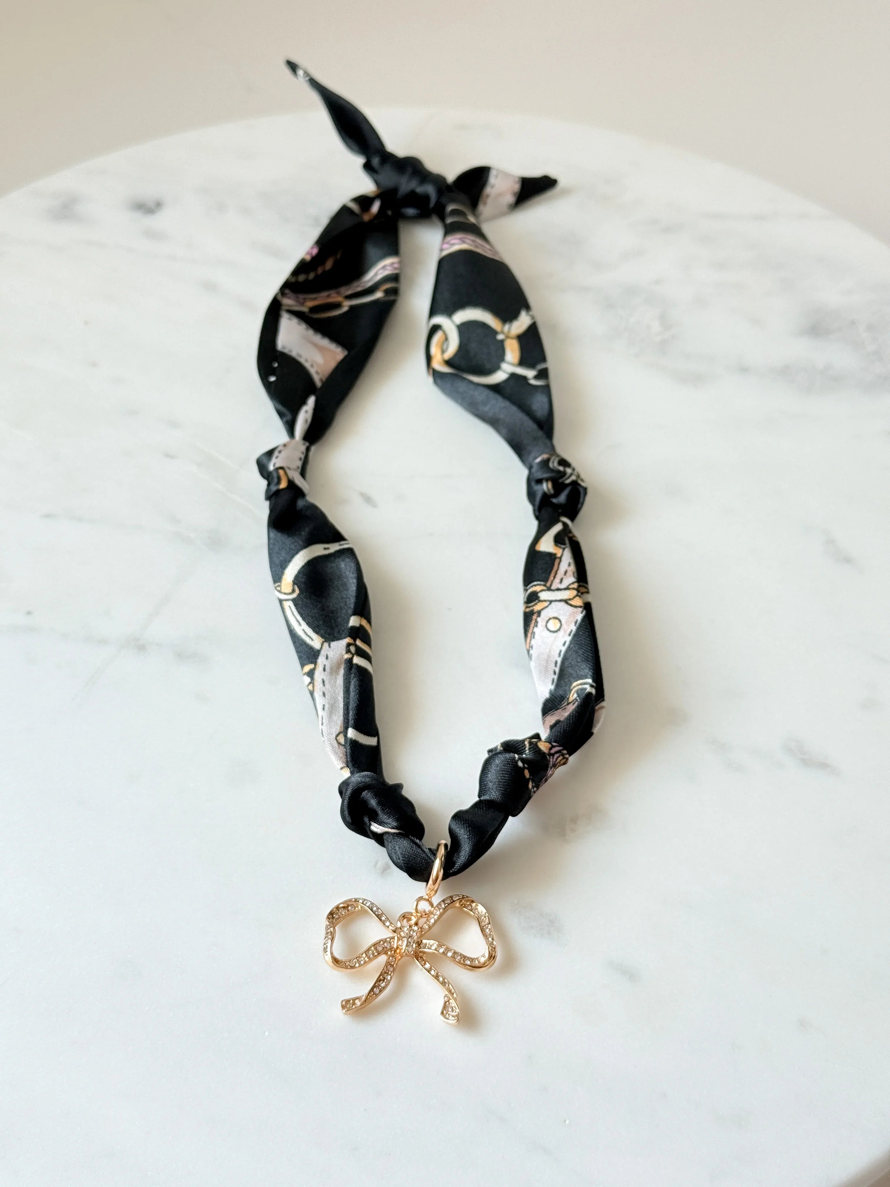 Nyla Bow Scarf Necklace