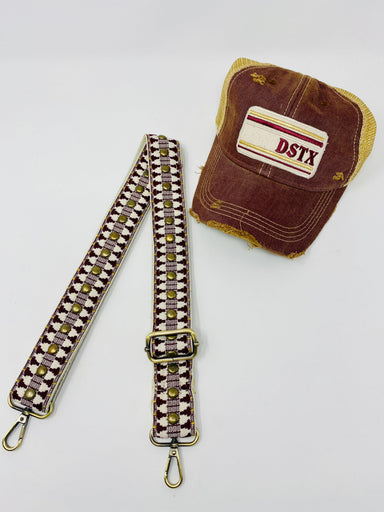 Seriously Studded Woven Guitar Strap - Vintage Soul