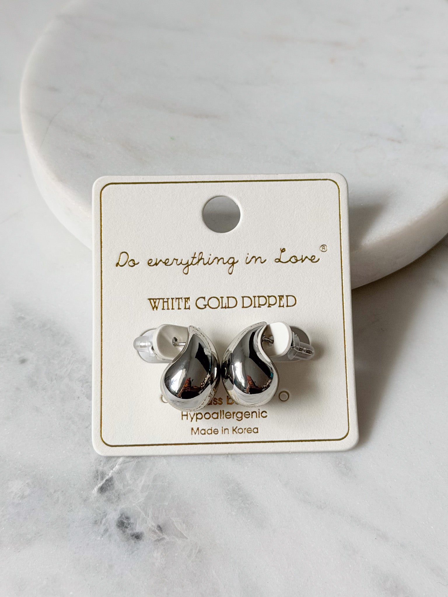 Drip Silver Studs