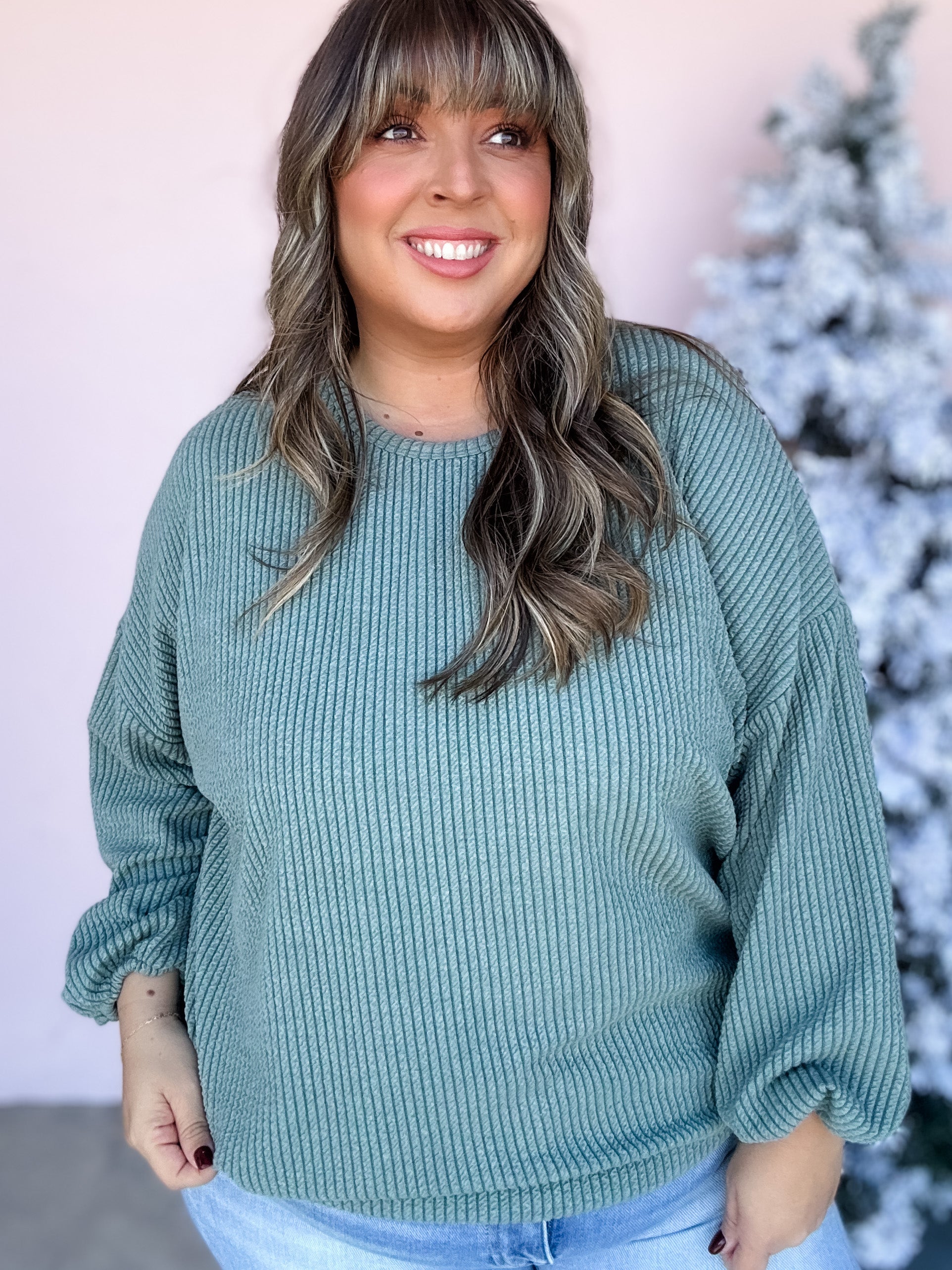 Cedar Mist Knit Top