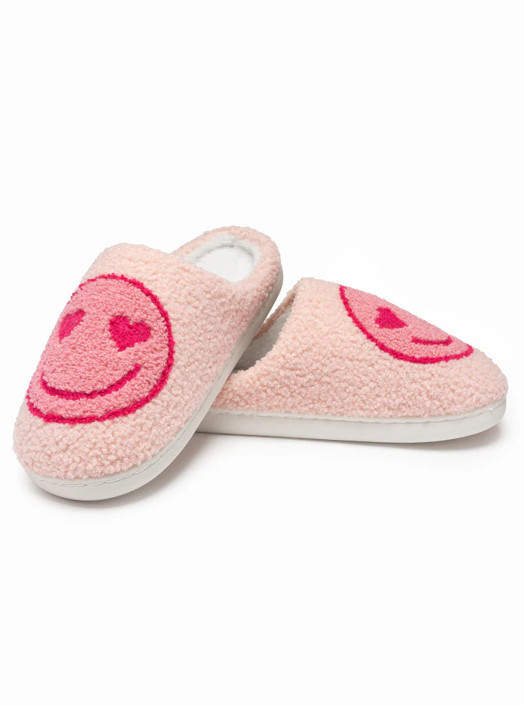 Pink Happy Slipper Scuffs