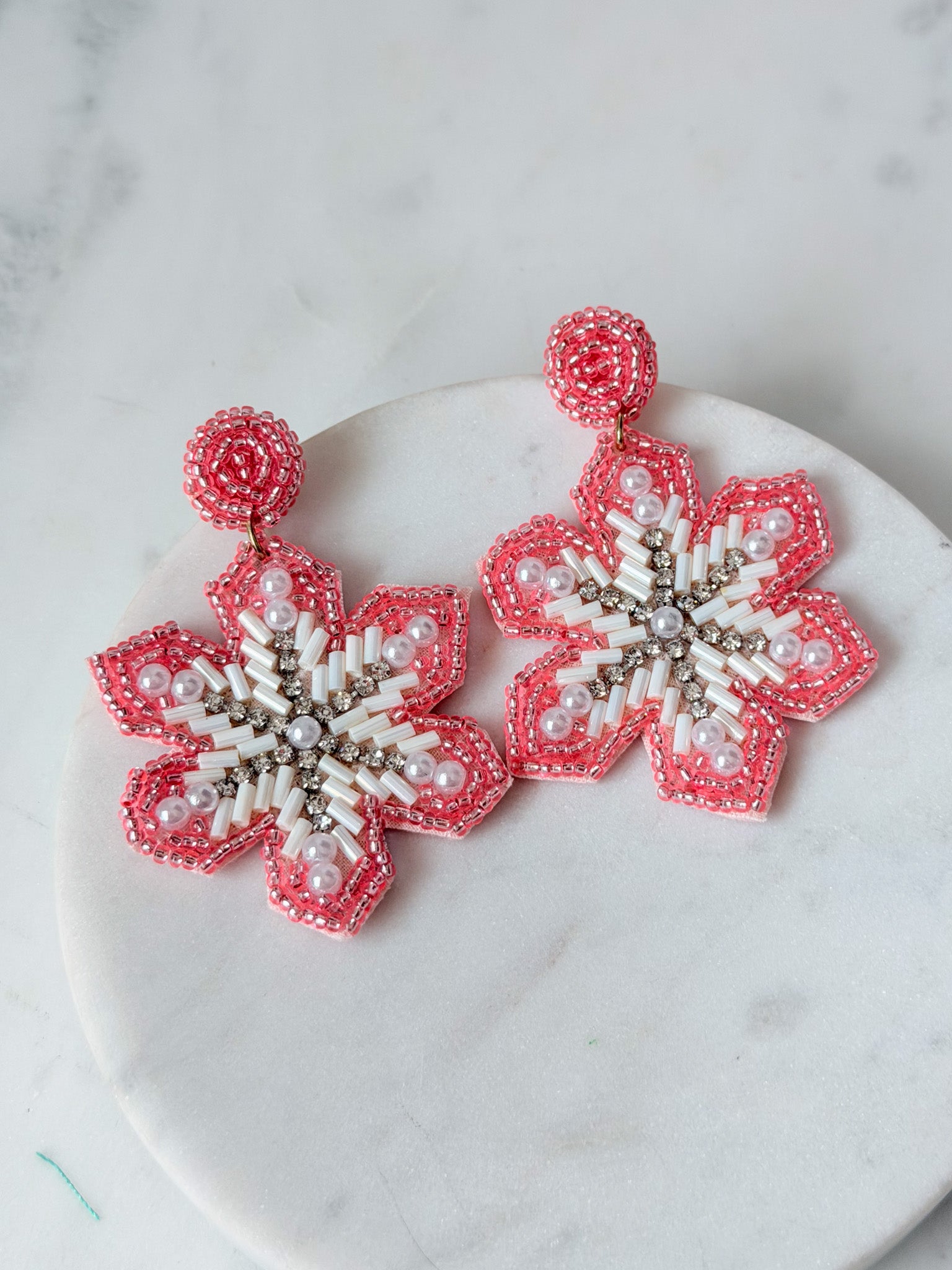 Frosted Snowflake Earrings
