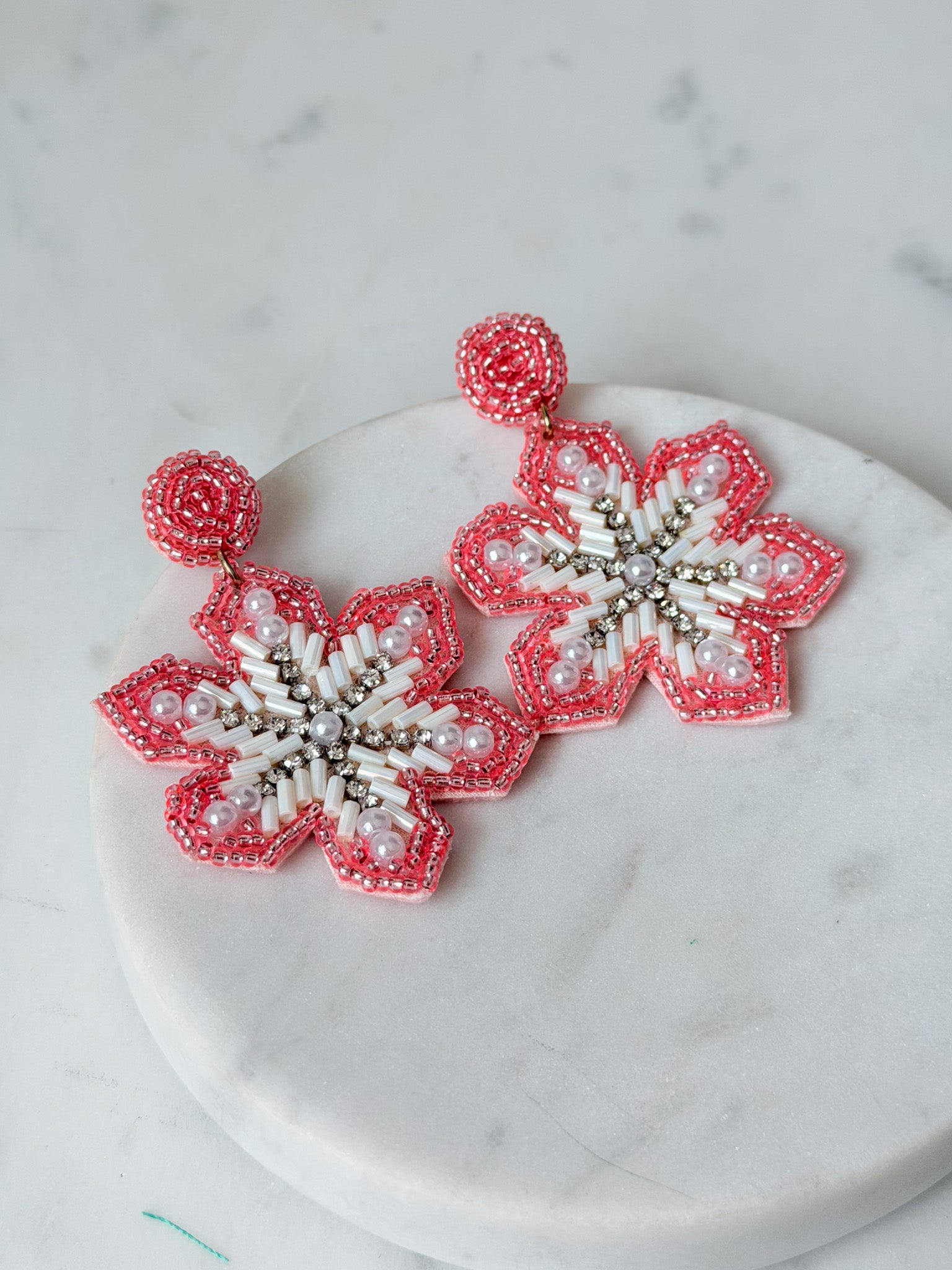 Frosted Snowflake Earrings