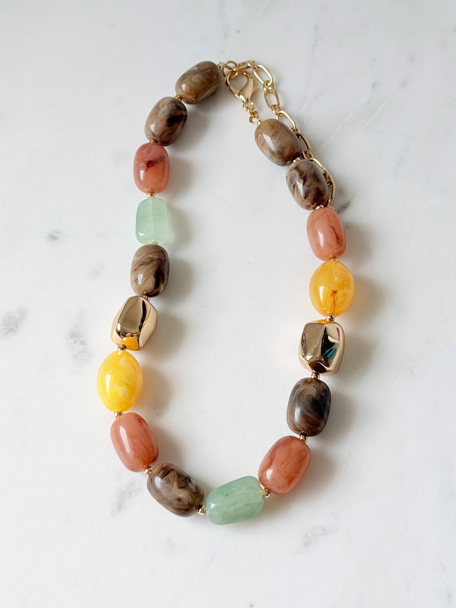 Amber Mosaic Necklace
