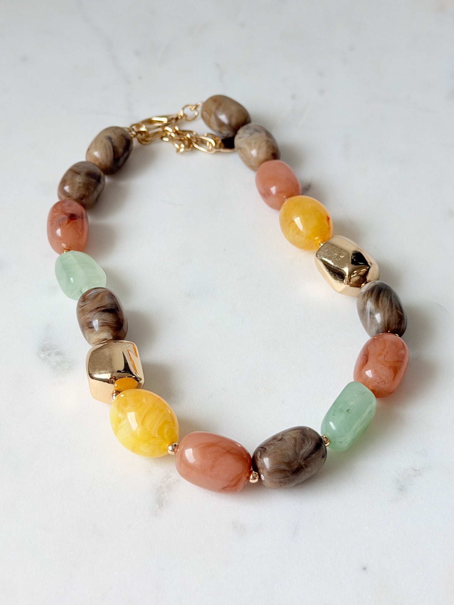 Amber Mosaic Necklace