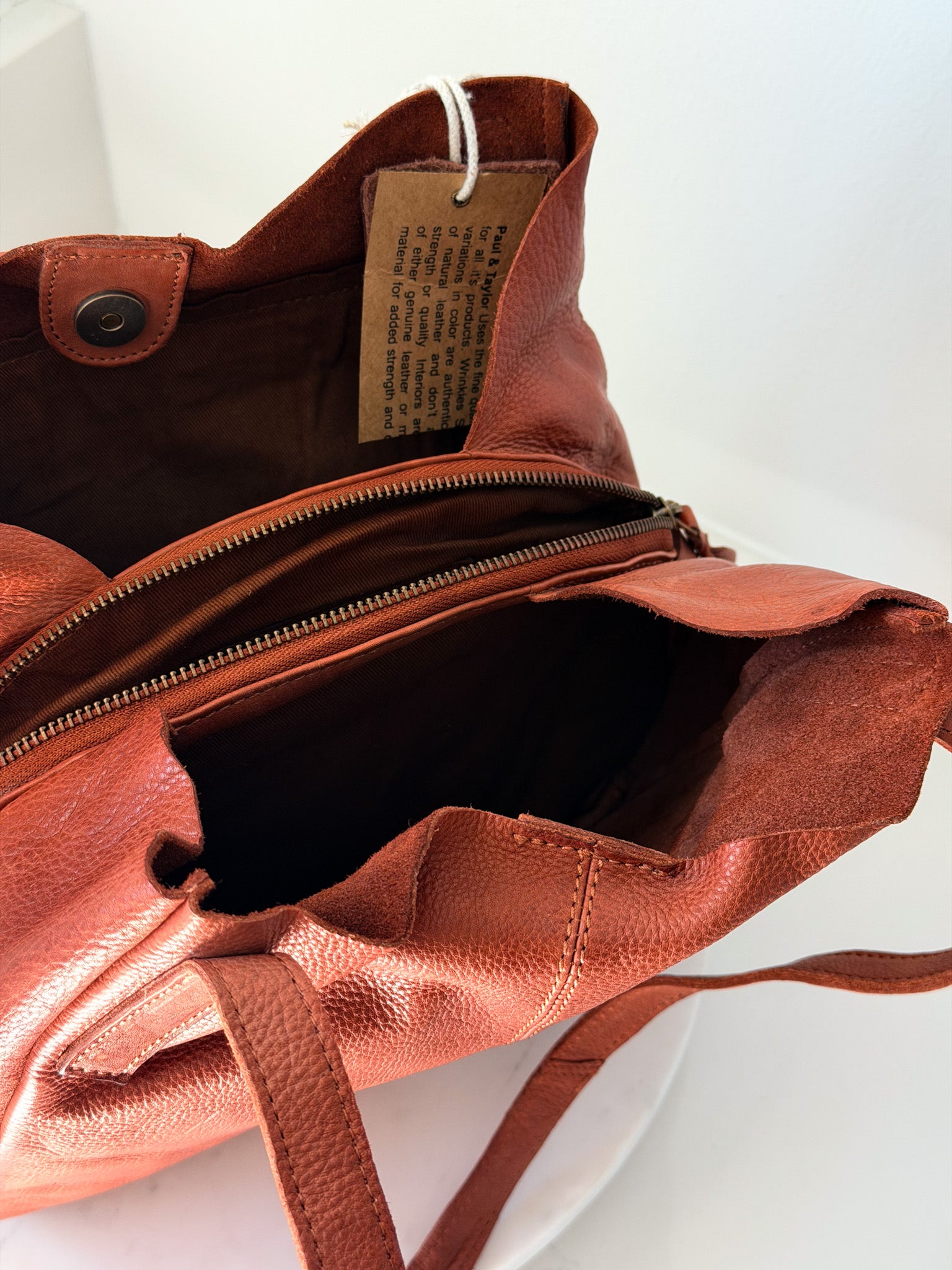 Paul & Taylor Cognac Carryall Crossbody