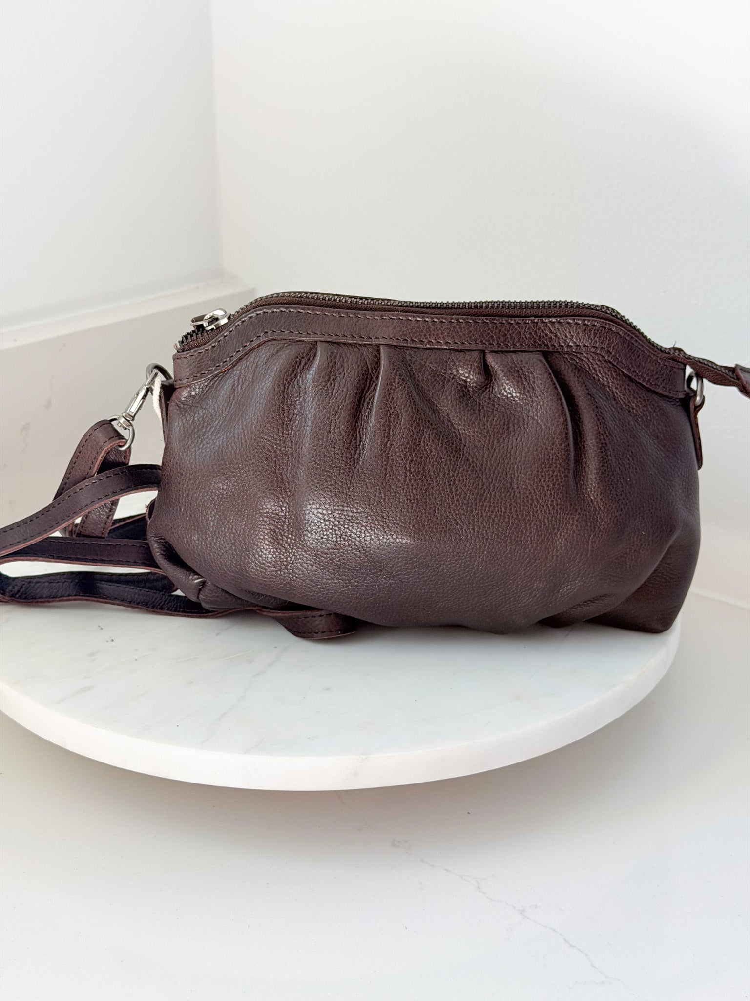 Paul Taylor Ruched Crossbody Clutch