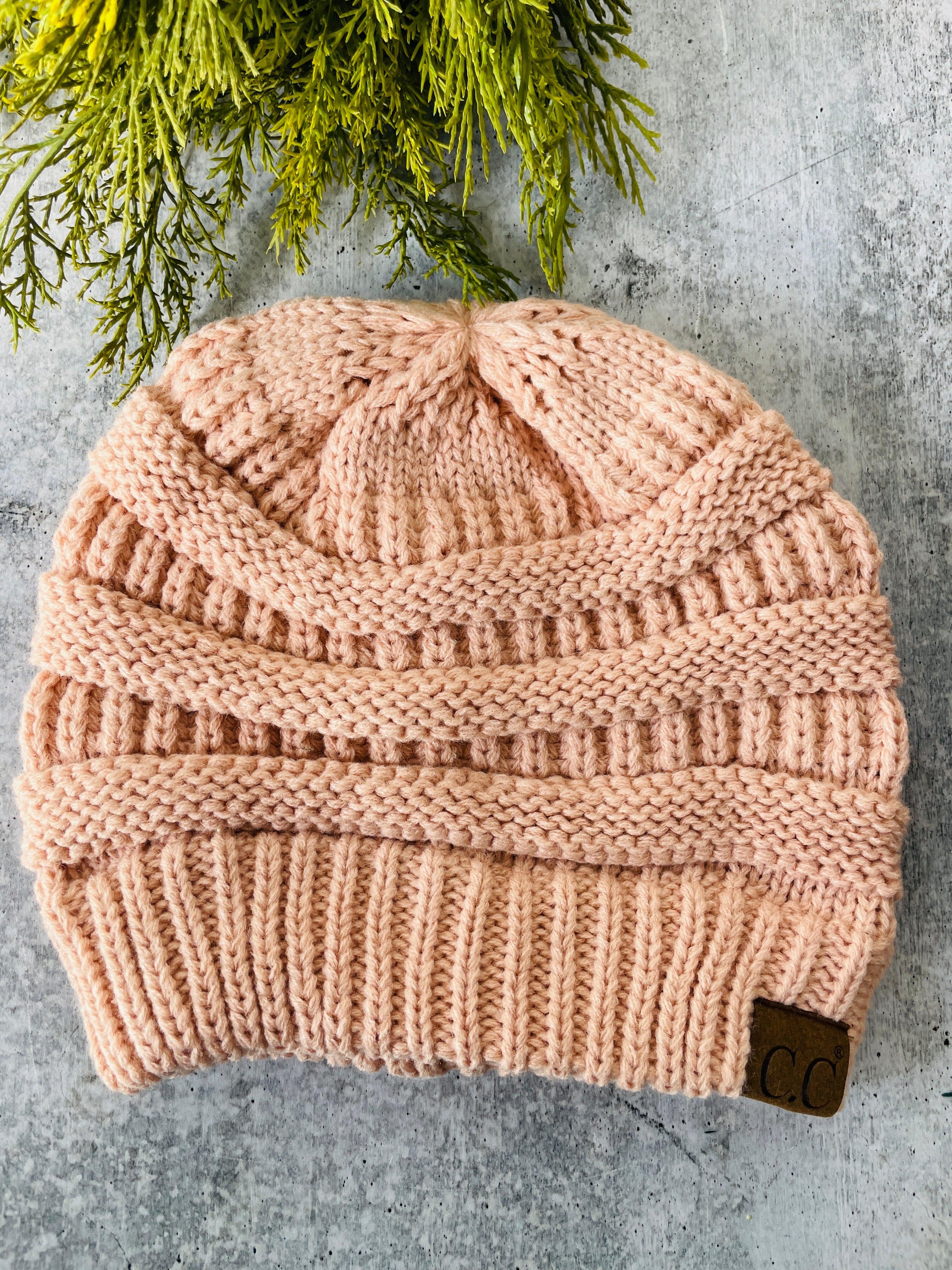 Solid Ribbed Knit Beanie - Vintage Soul