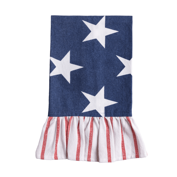 Red, White and Rustic Towel