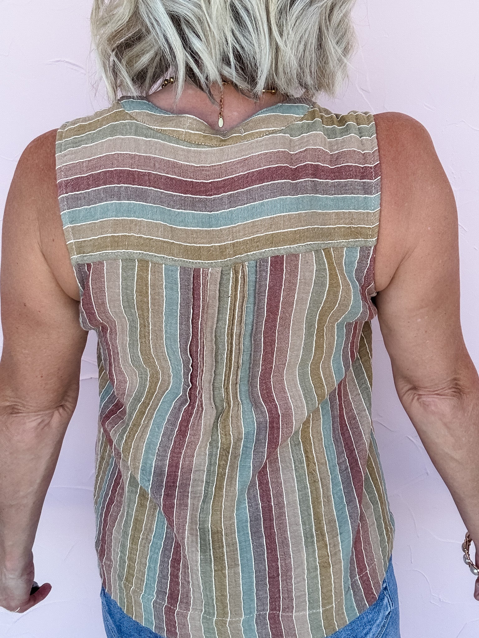 Desert Song Button Tank
