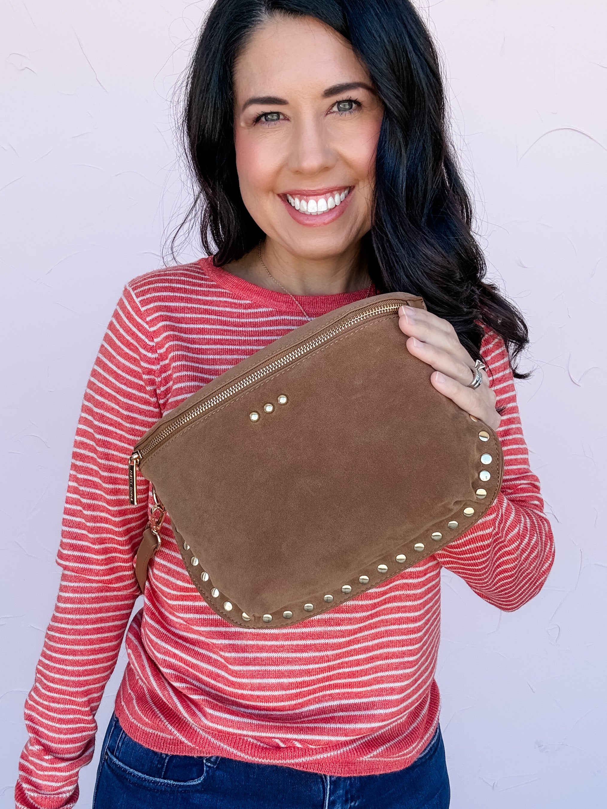 Sabrina Studded Suede Bum Bag