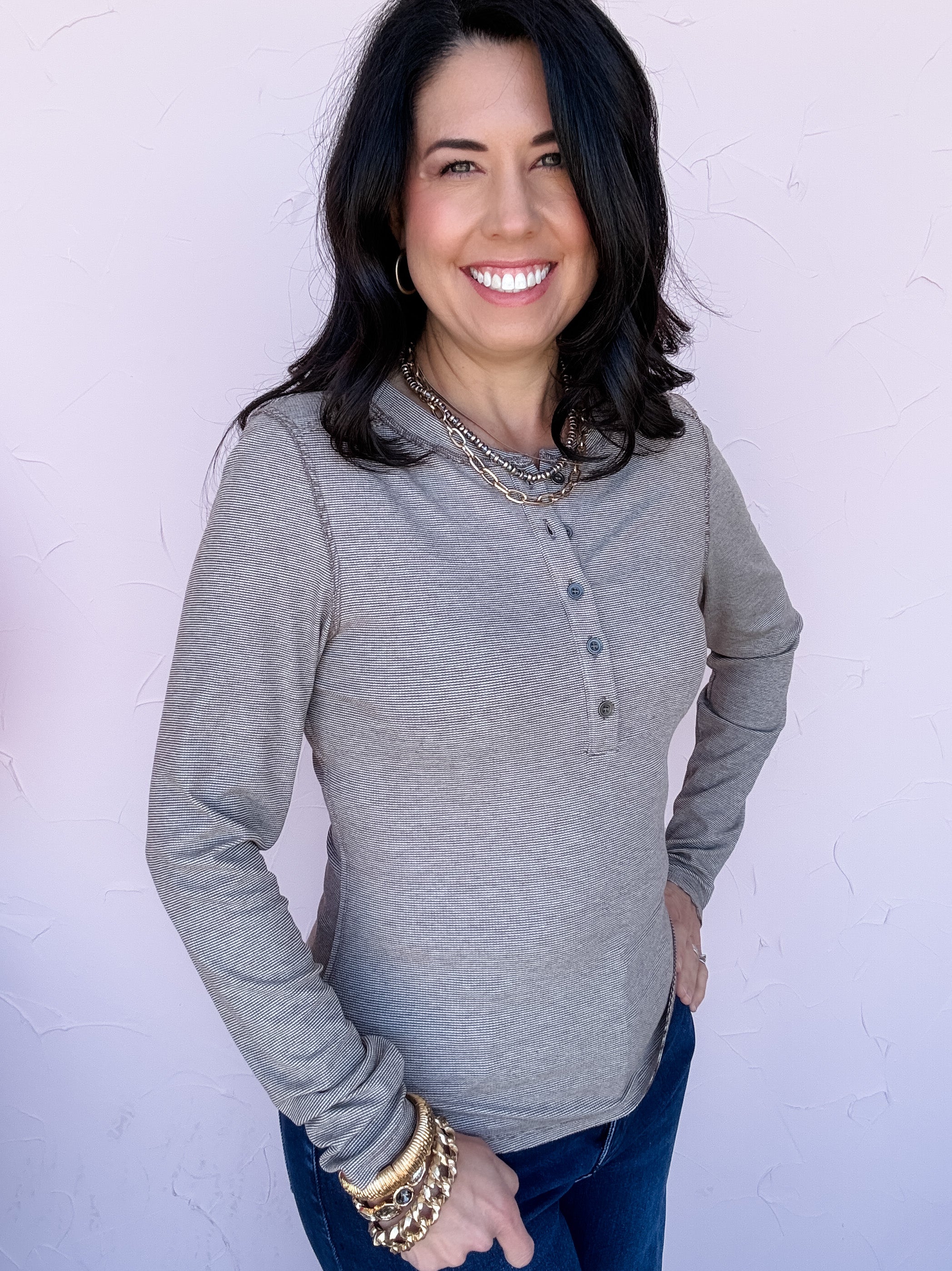 Keep It Simple Henley Top