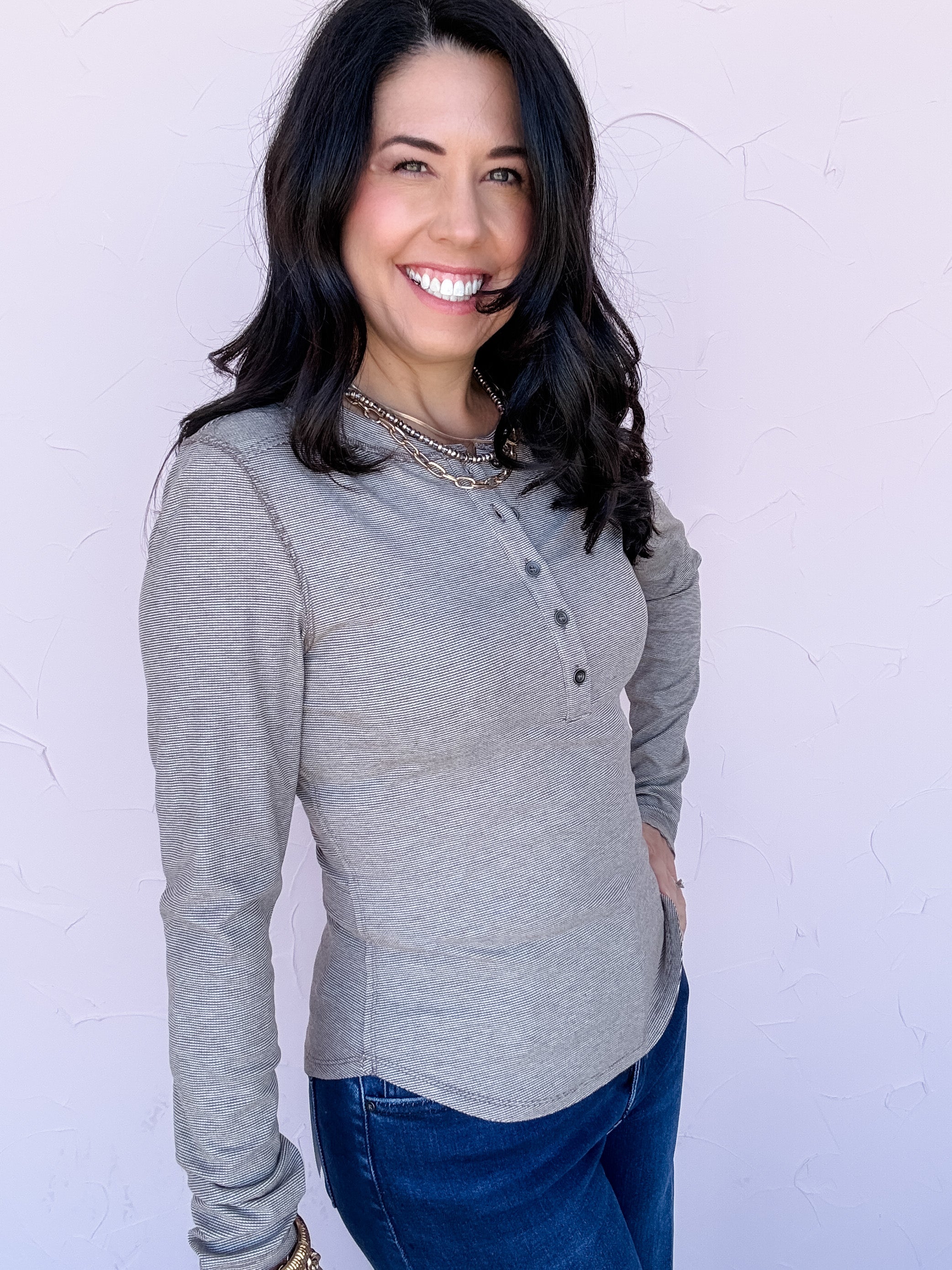 Keep It Simple Henley Top