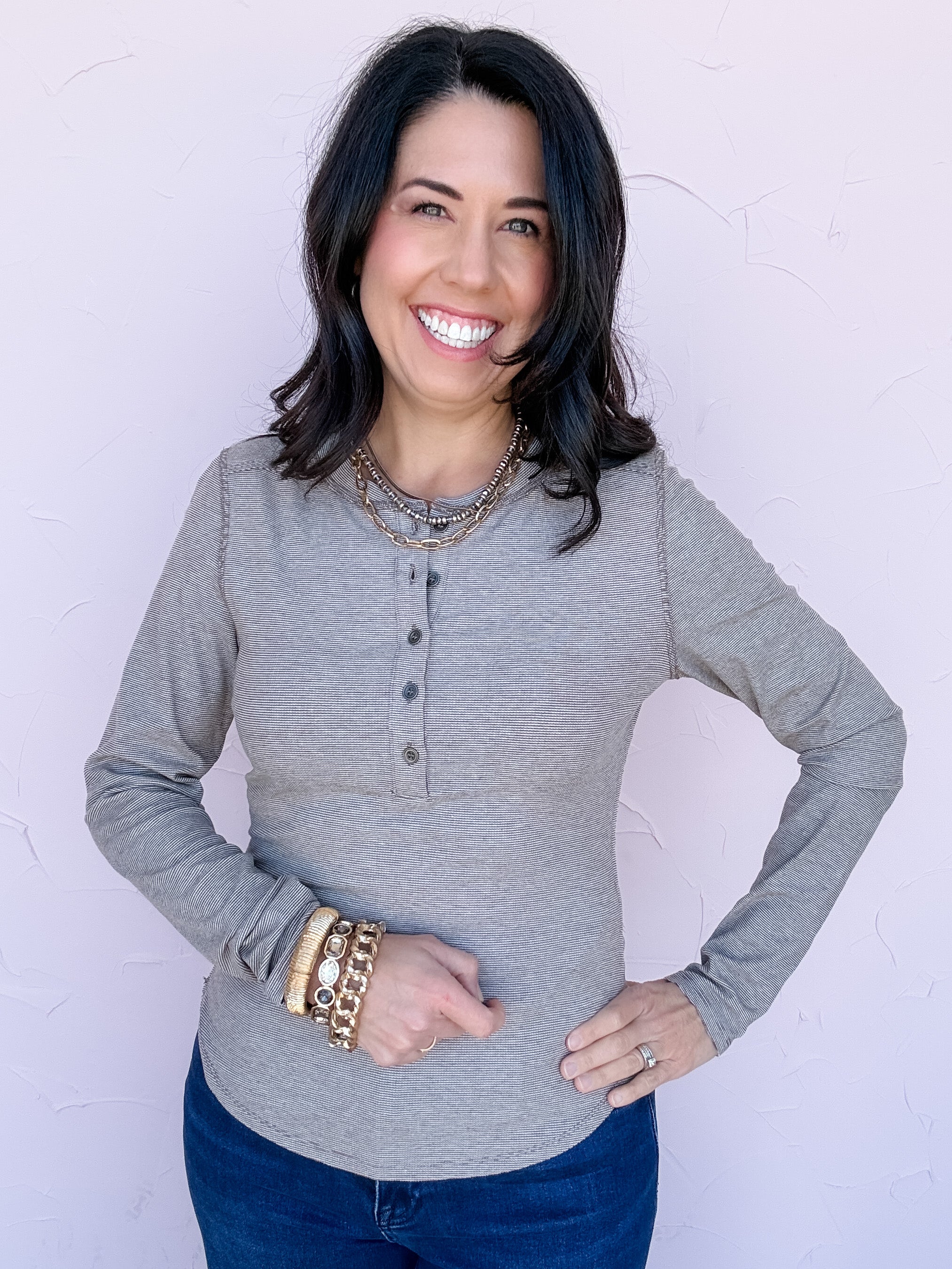 Keep It Simple Henley Top