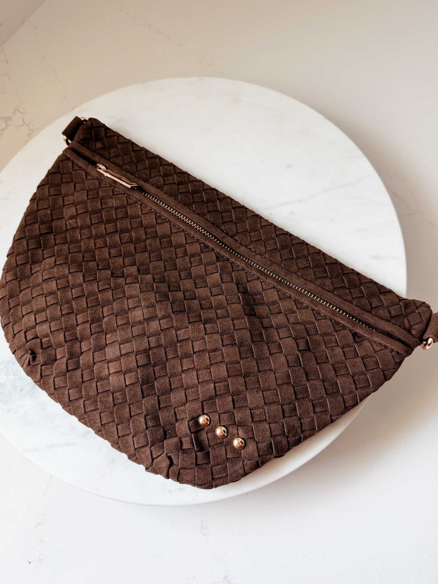 Suede Westlyn Woven Bum Bag