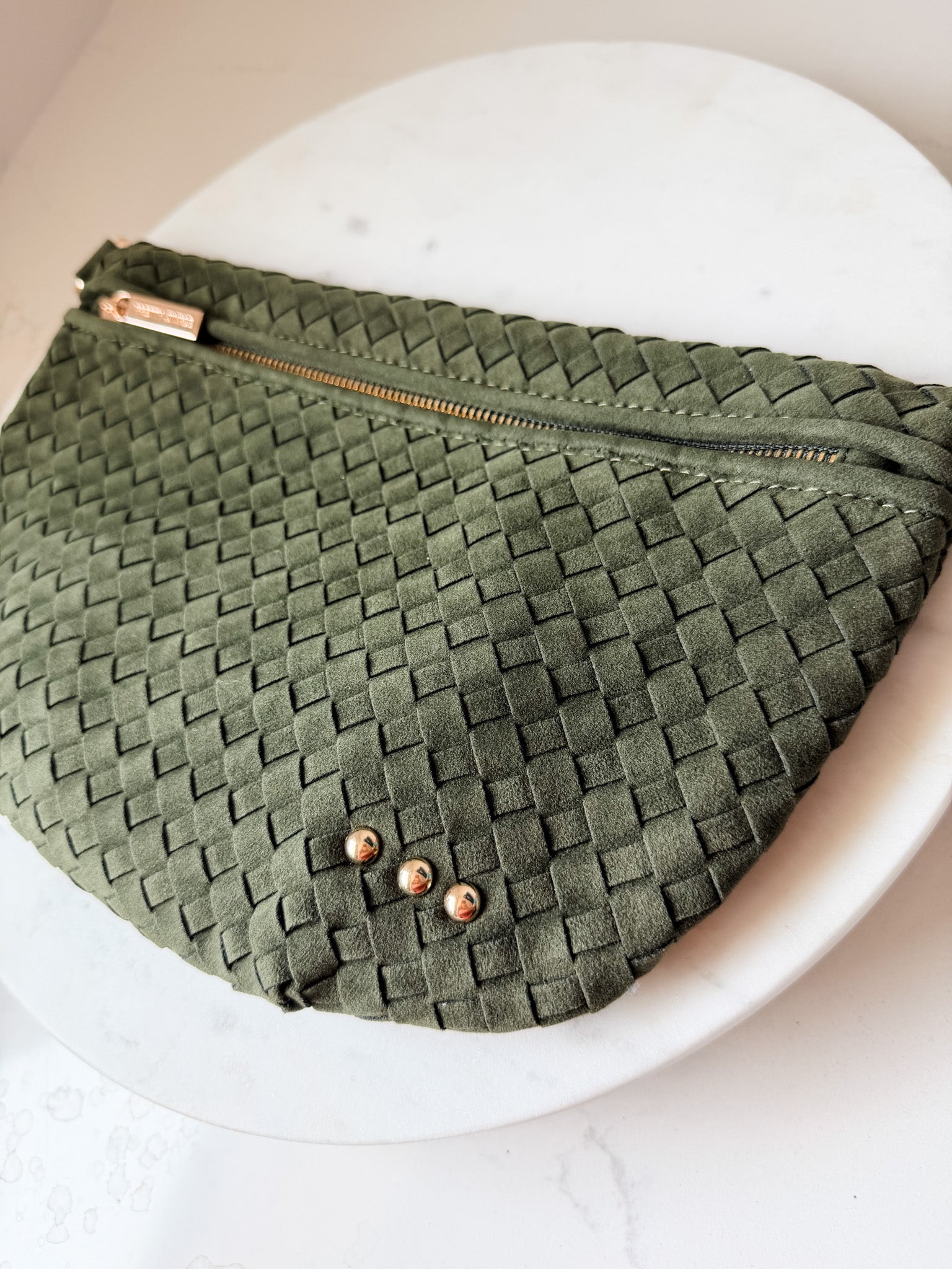Suede Westlyn Woven Bum Bag