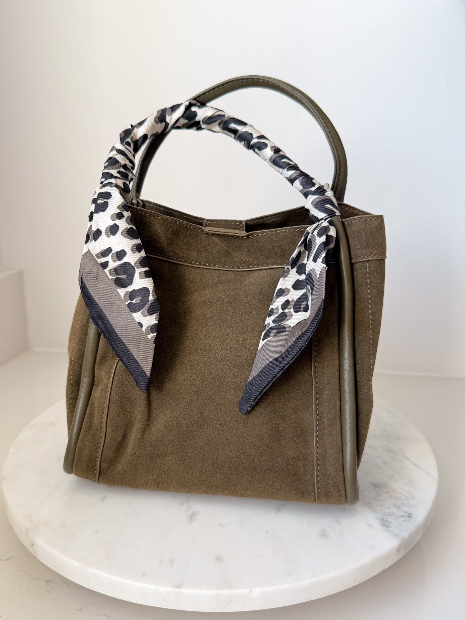Gianna Suede Bag | Olive