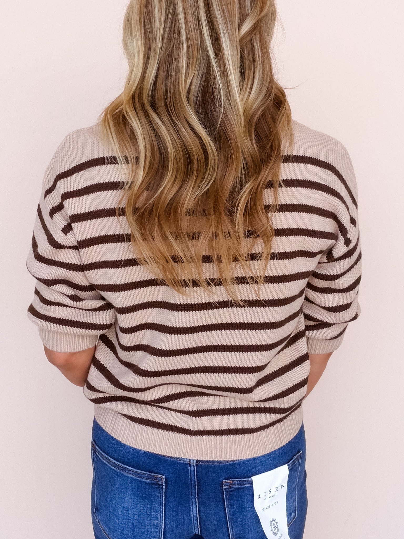Halden Stripe Top | Light Khaki