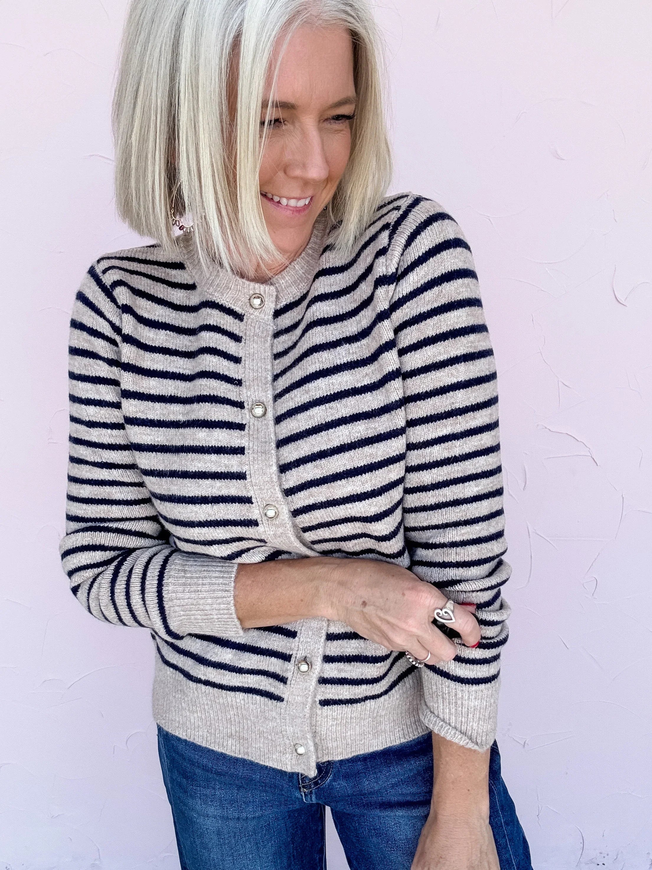 Paige Striped Cardigan