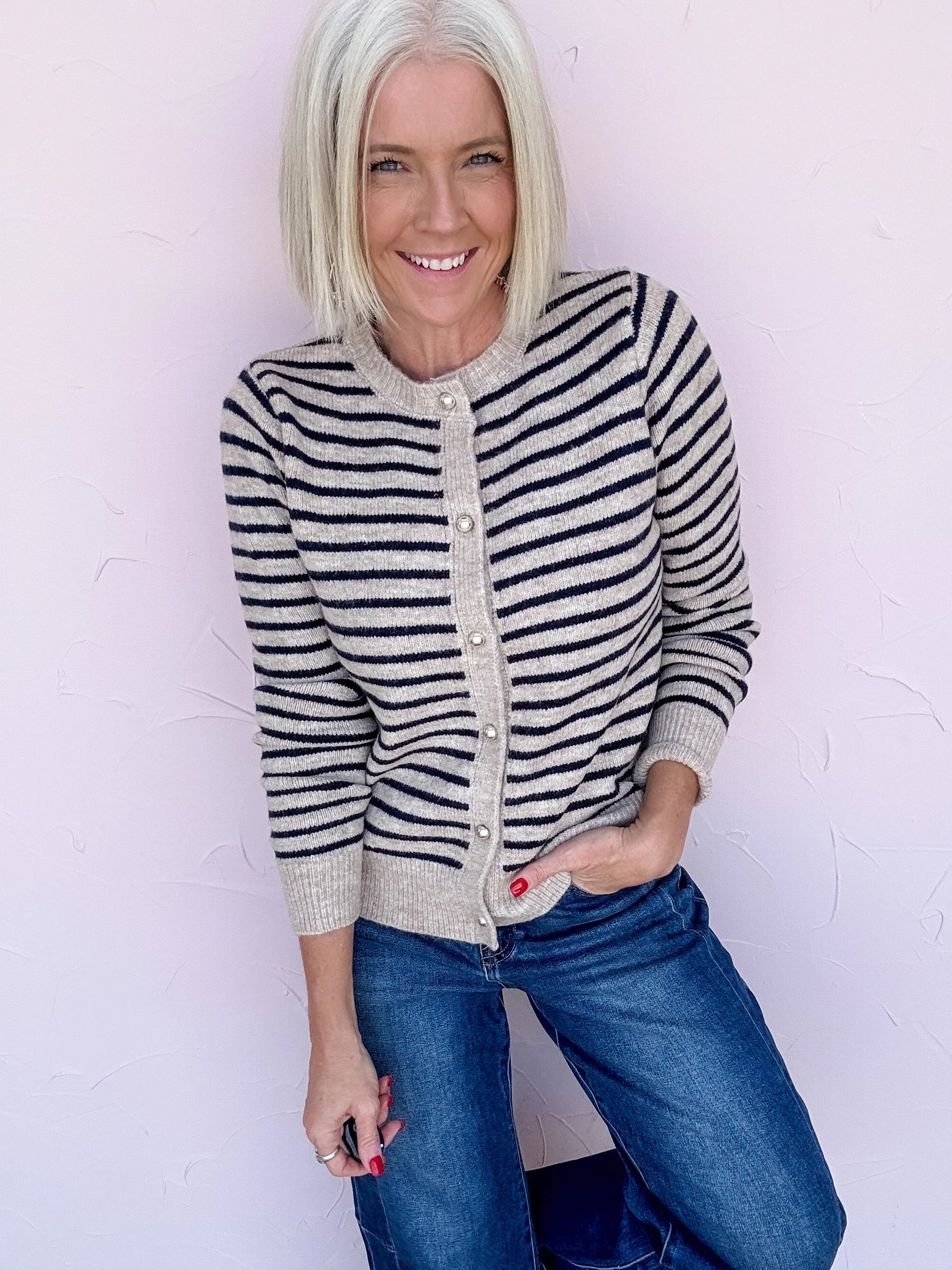 Paige Striped Cardigan