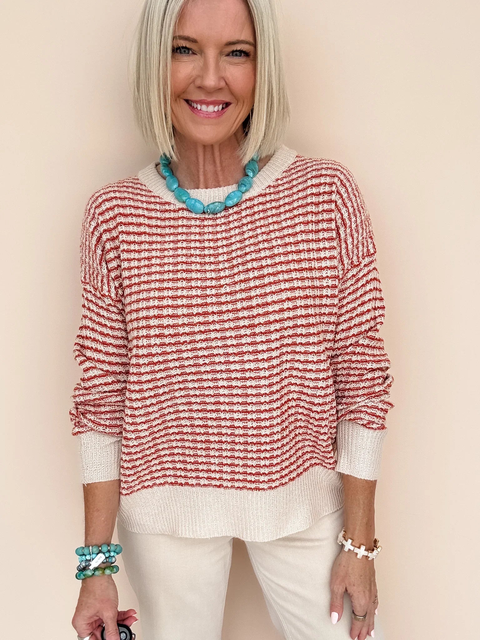 Texture Talk Sweater | Rust
