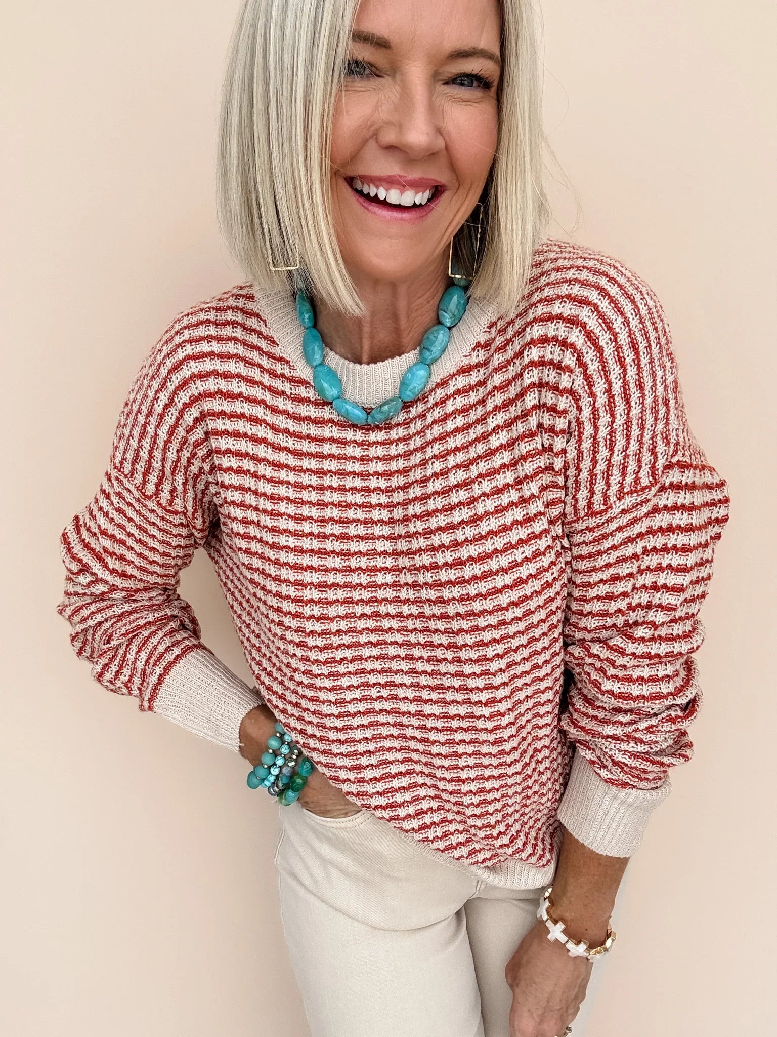 Texture Talk Sweater | Rust