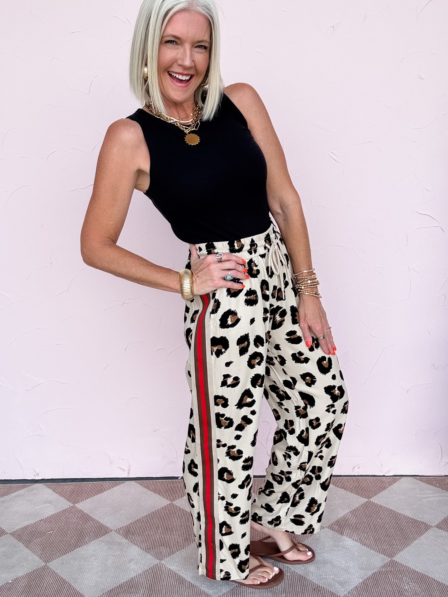Side Hustle Pants | Red Animal