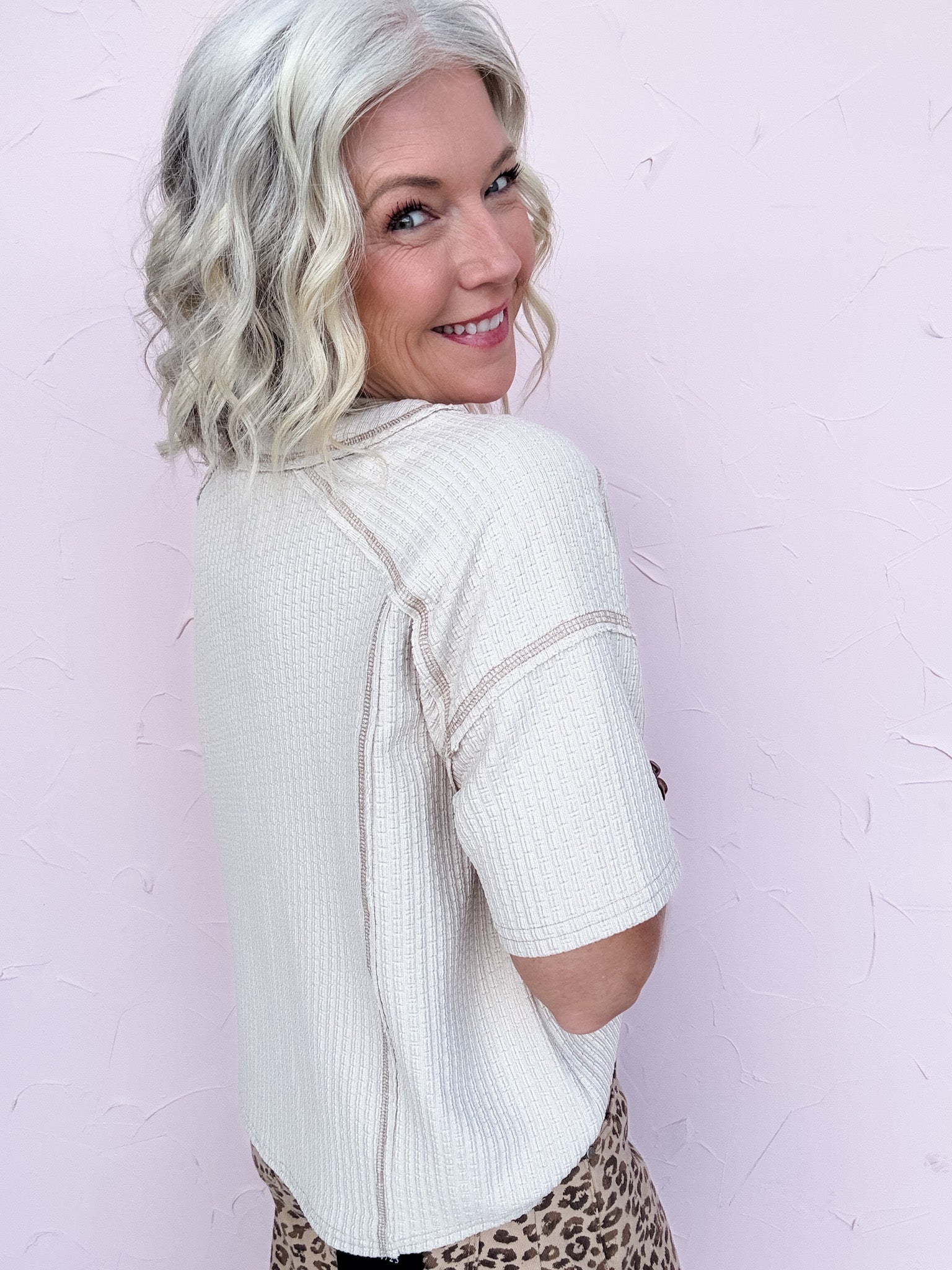 Khaki Coast Henley Top
