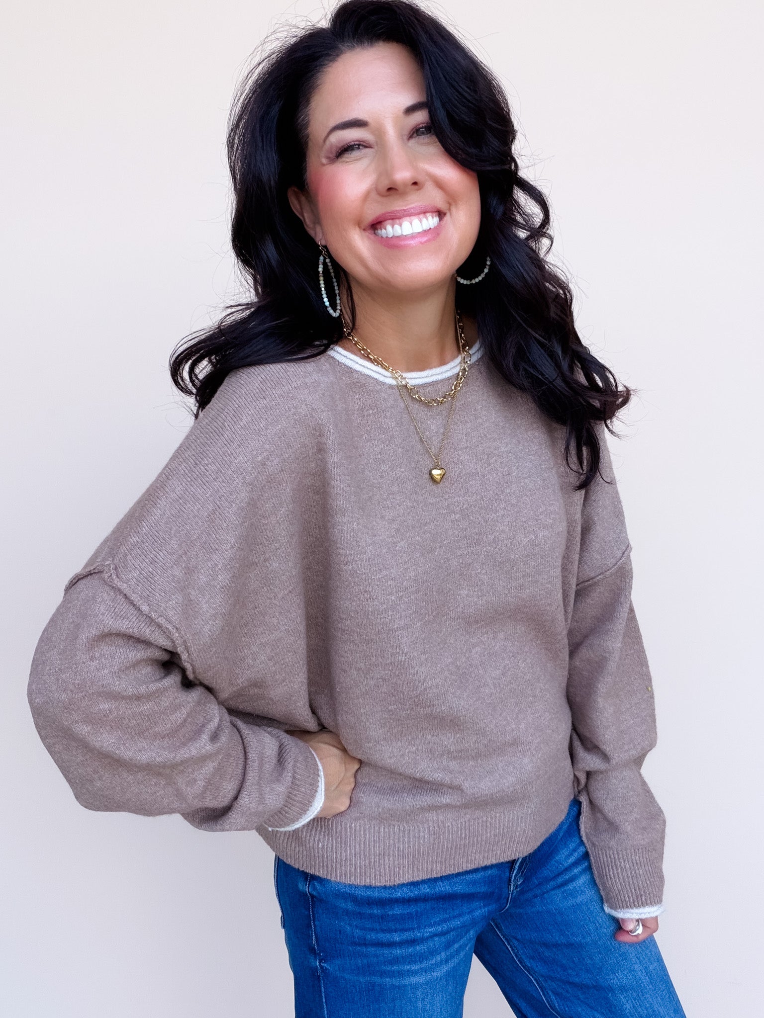 Taupe & True Sweater