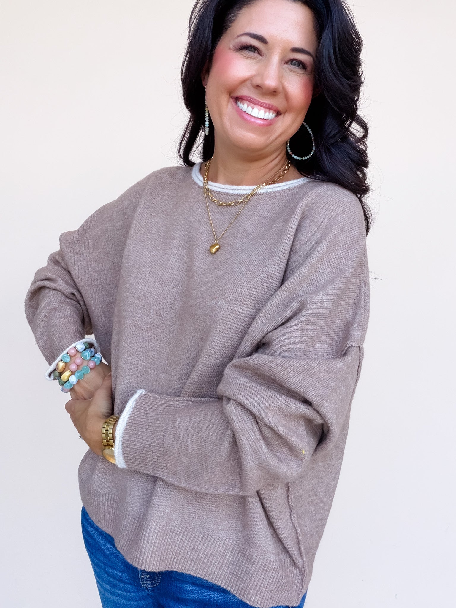 Taupe & True Sweater