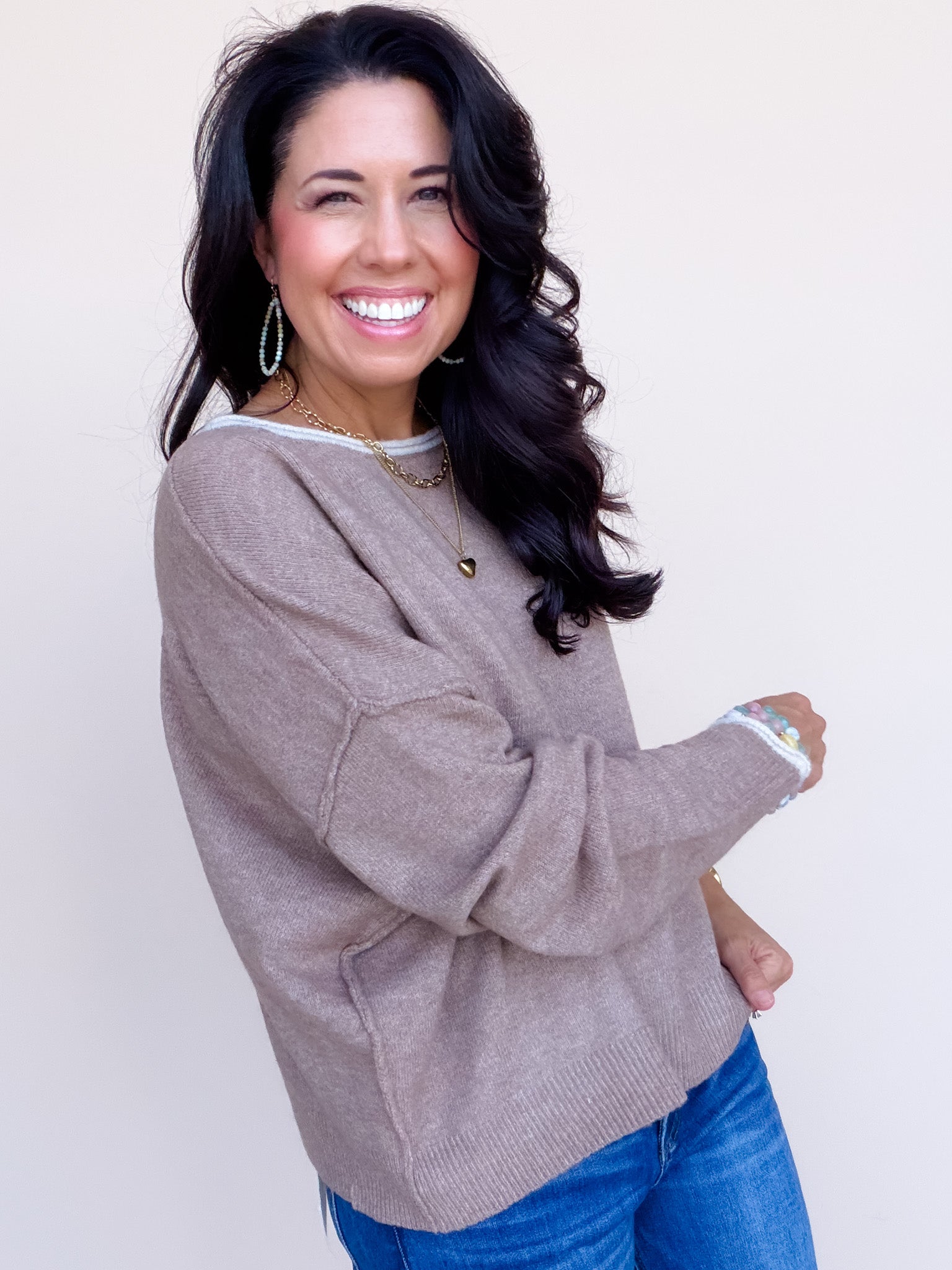 Taupe & True Sweater