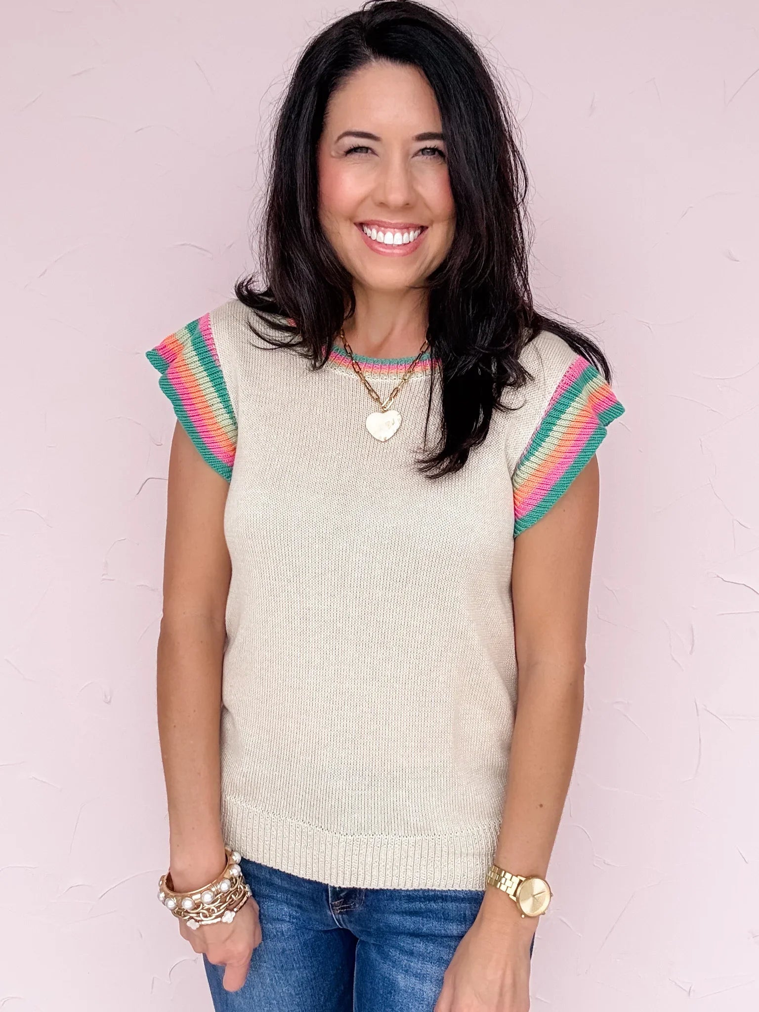 Cabana Color Knit Top- 30% OFF