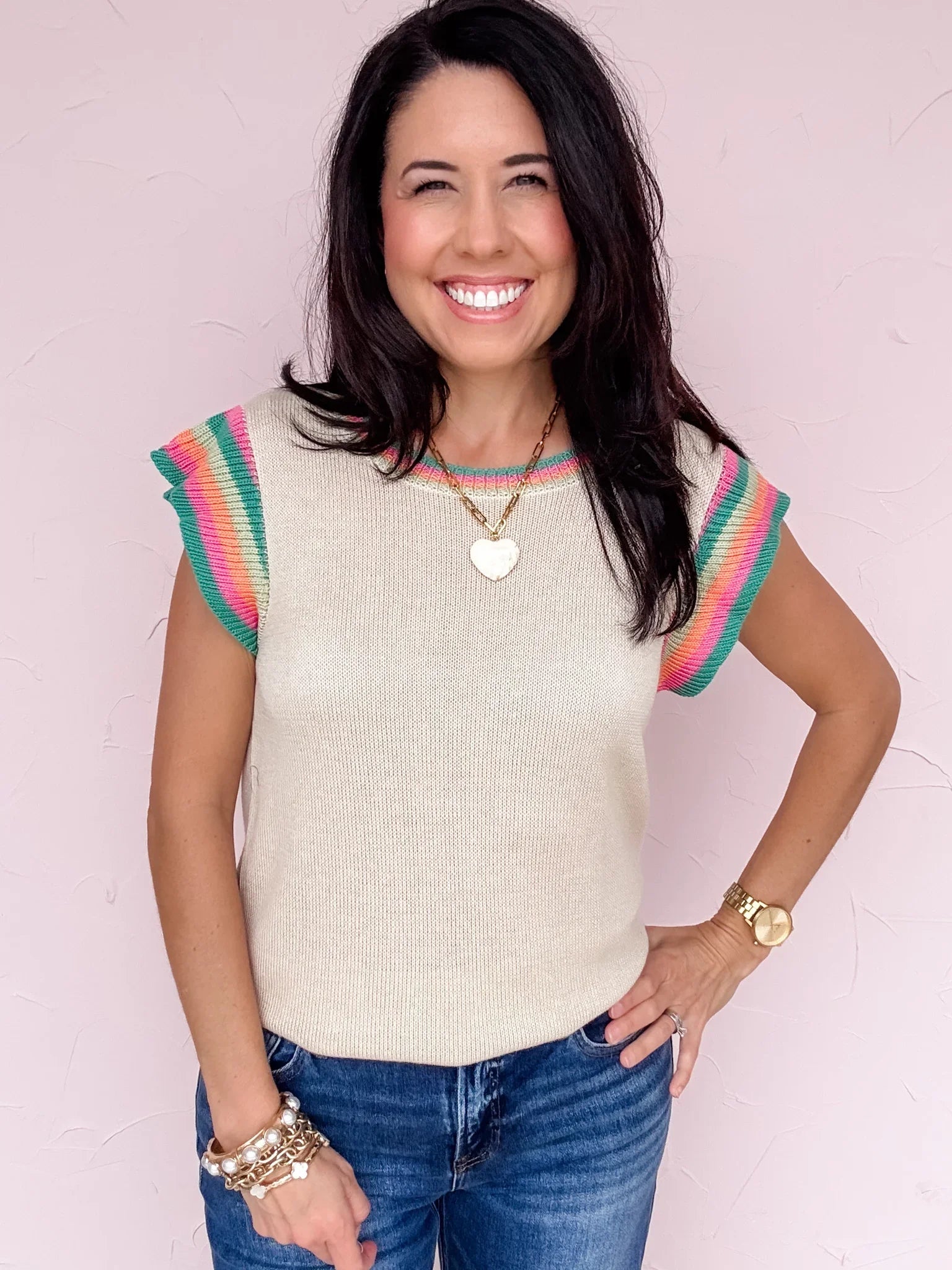 Cabana Color Knit Top- 30% OFF