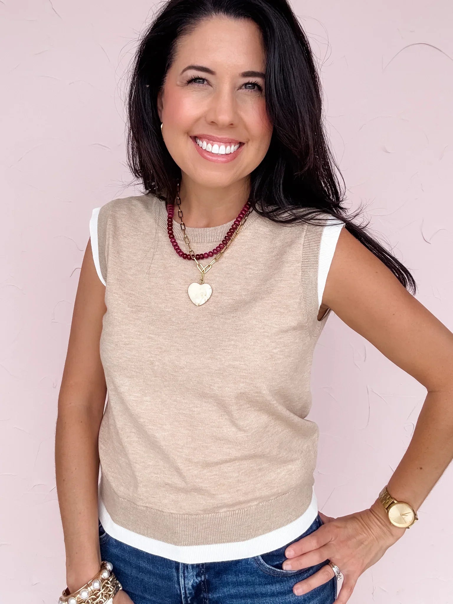 Arden Layered Sweater Tank - 30% Off