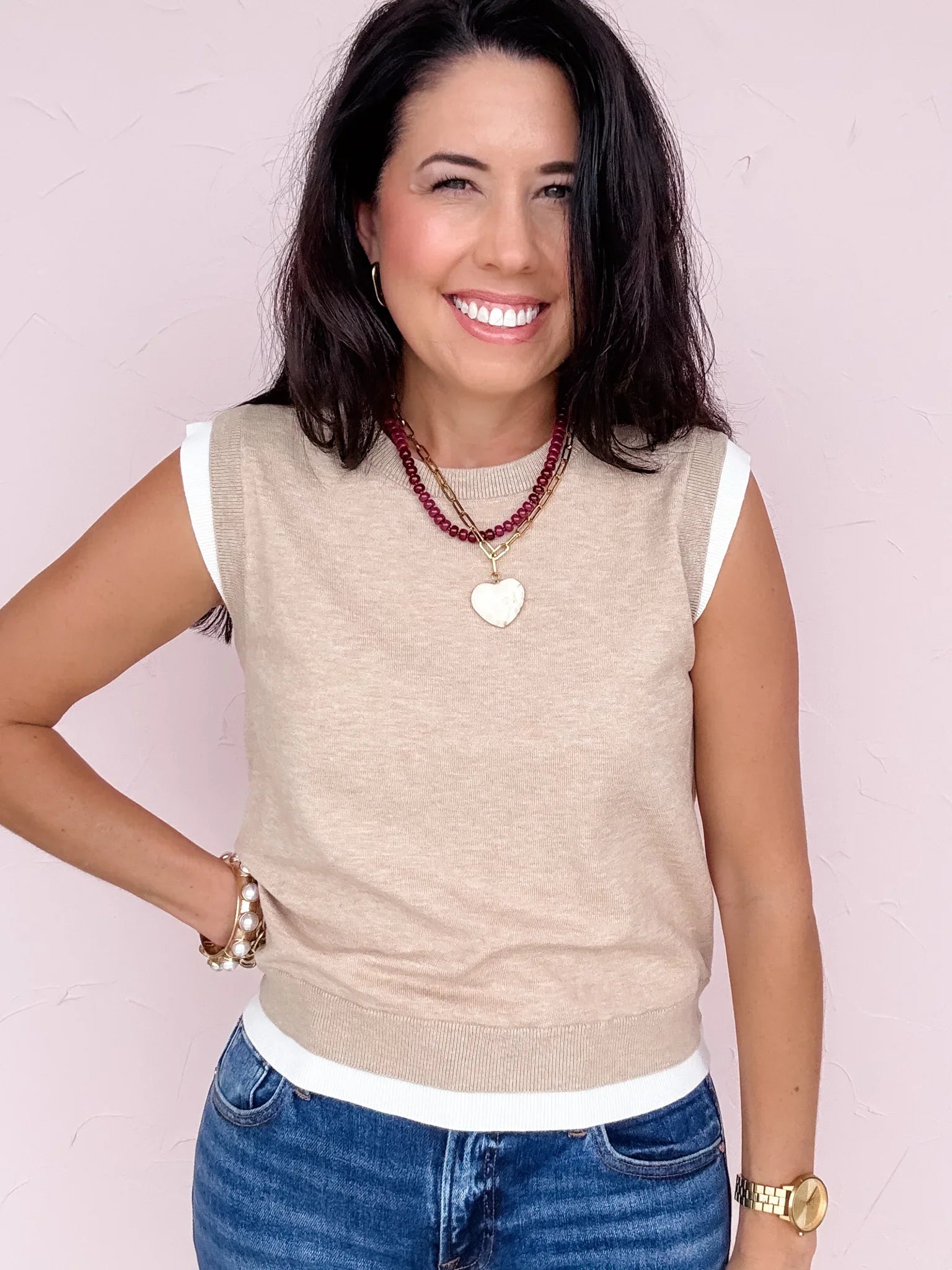 Arden Layered Sweater Tank - 30% Off