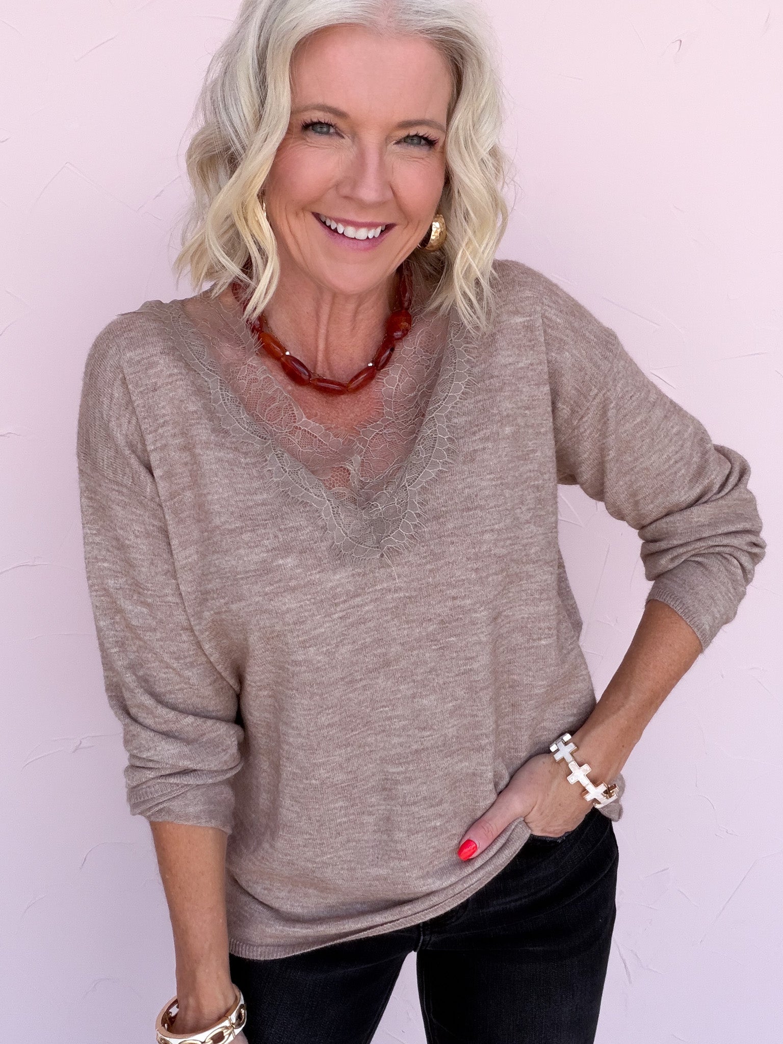 Lace Expectations Top