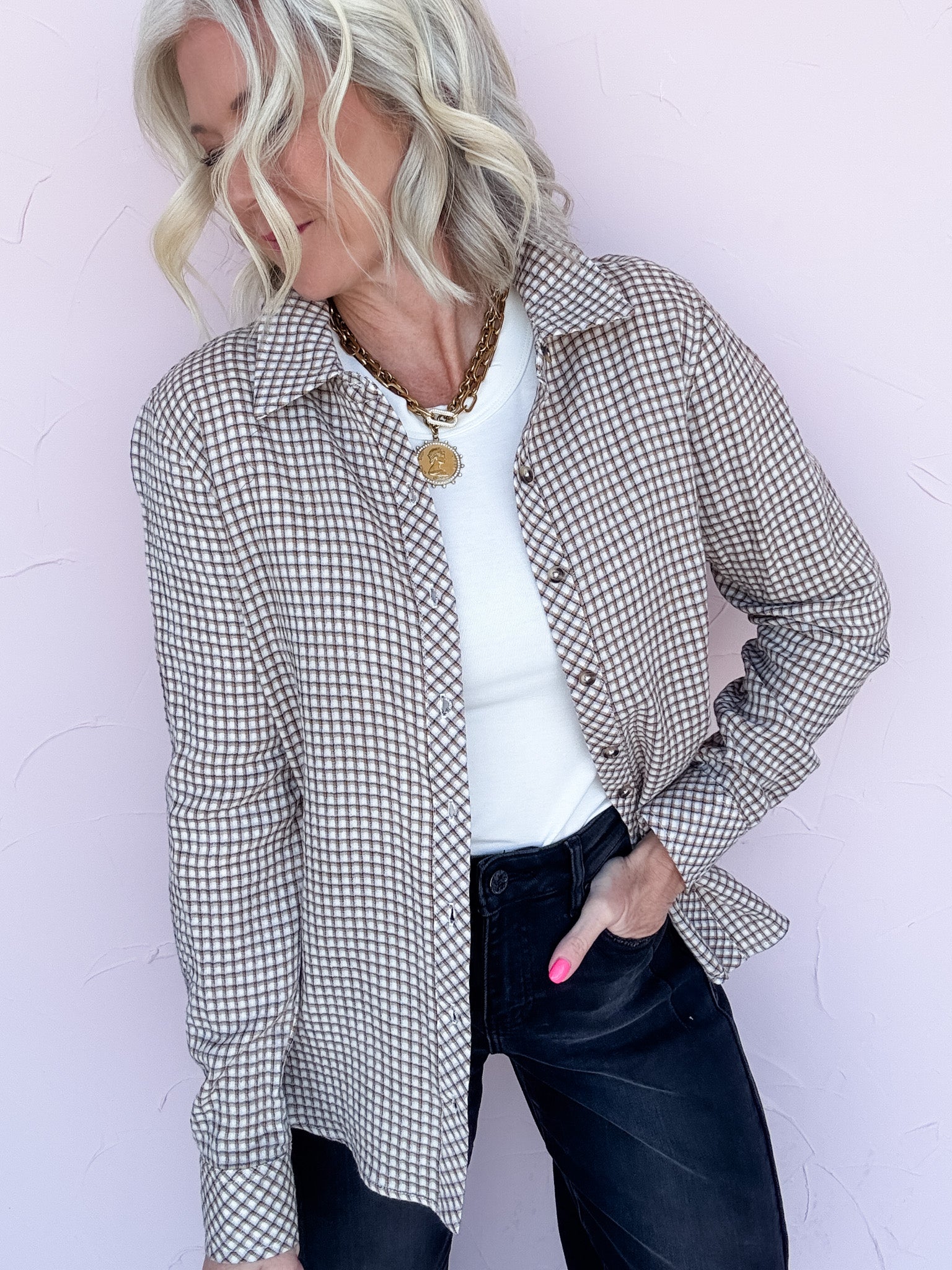 Neutral Ground Button Down