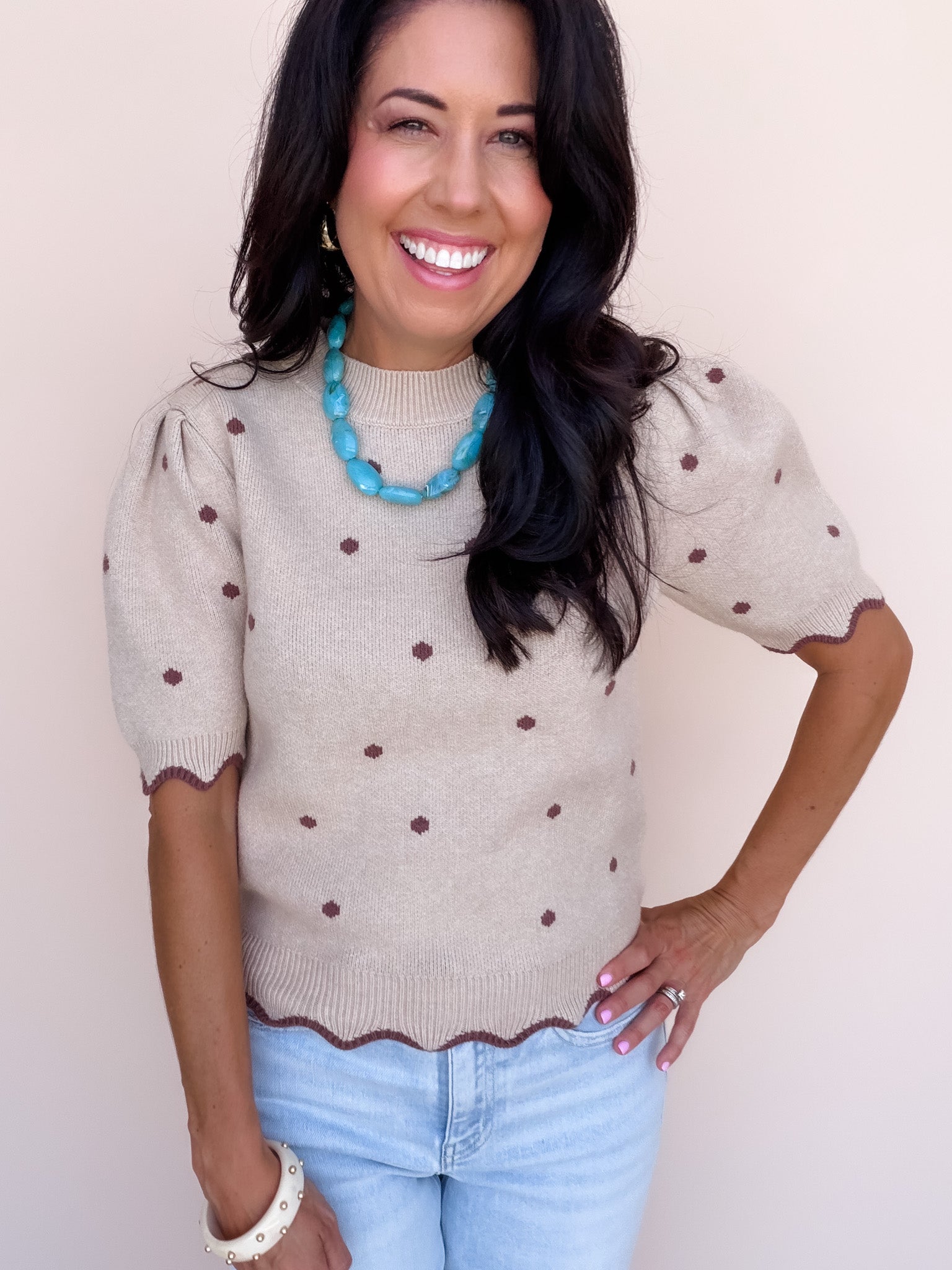 Dotted Delight Knit Top
