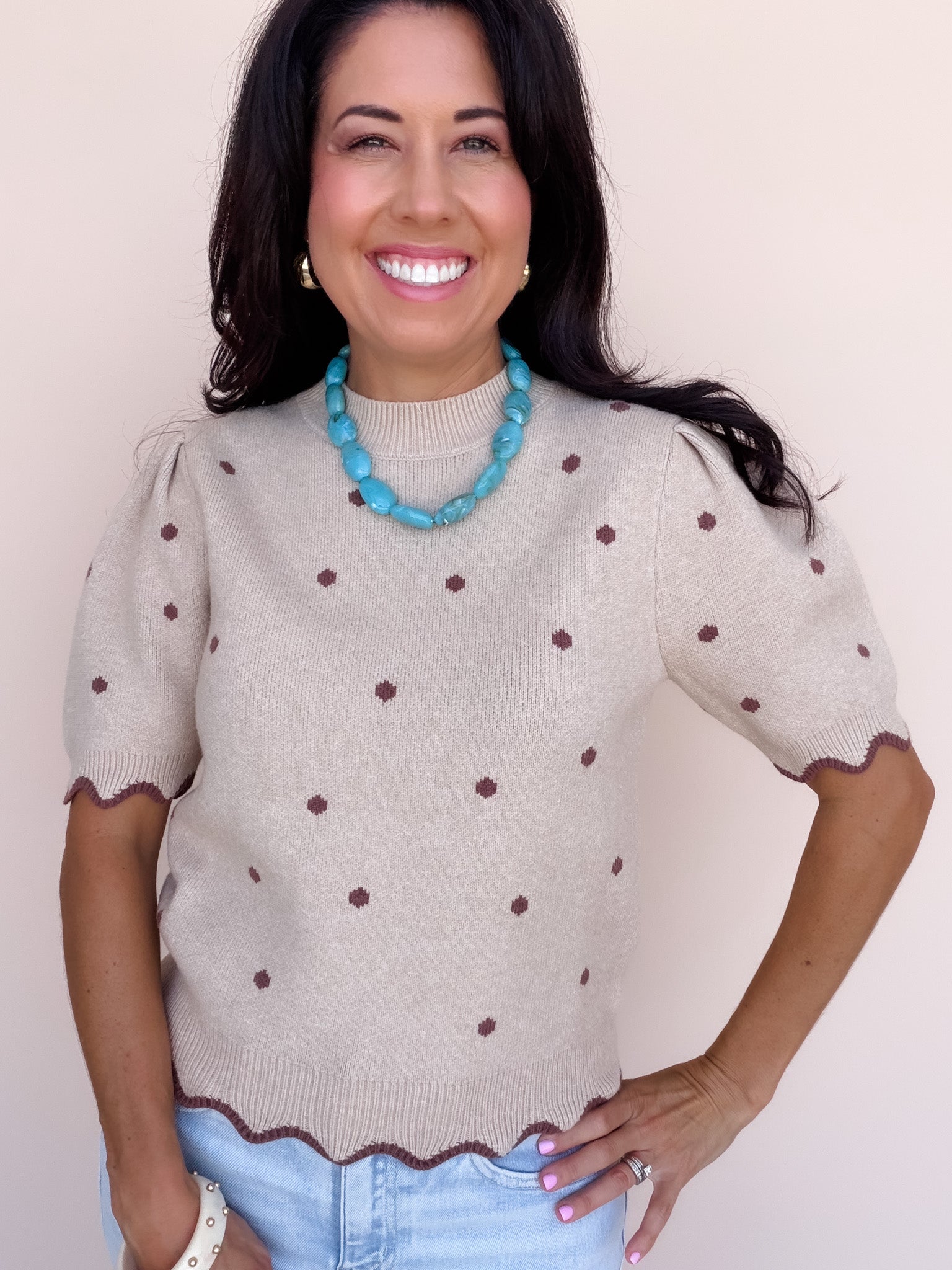 Dotted Delight Knit Top