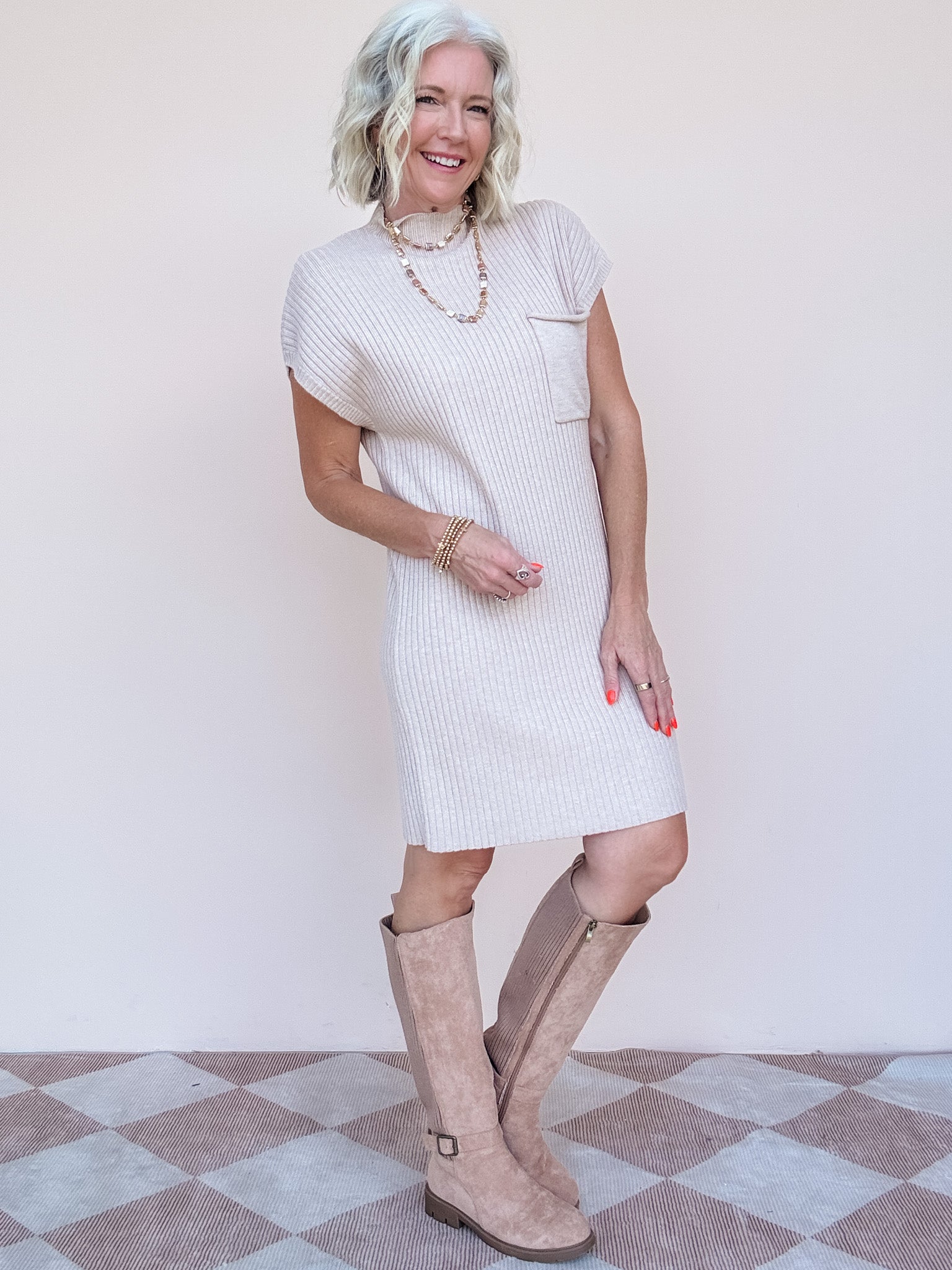 Sedona Sweater Dress | Taupe