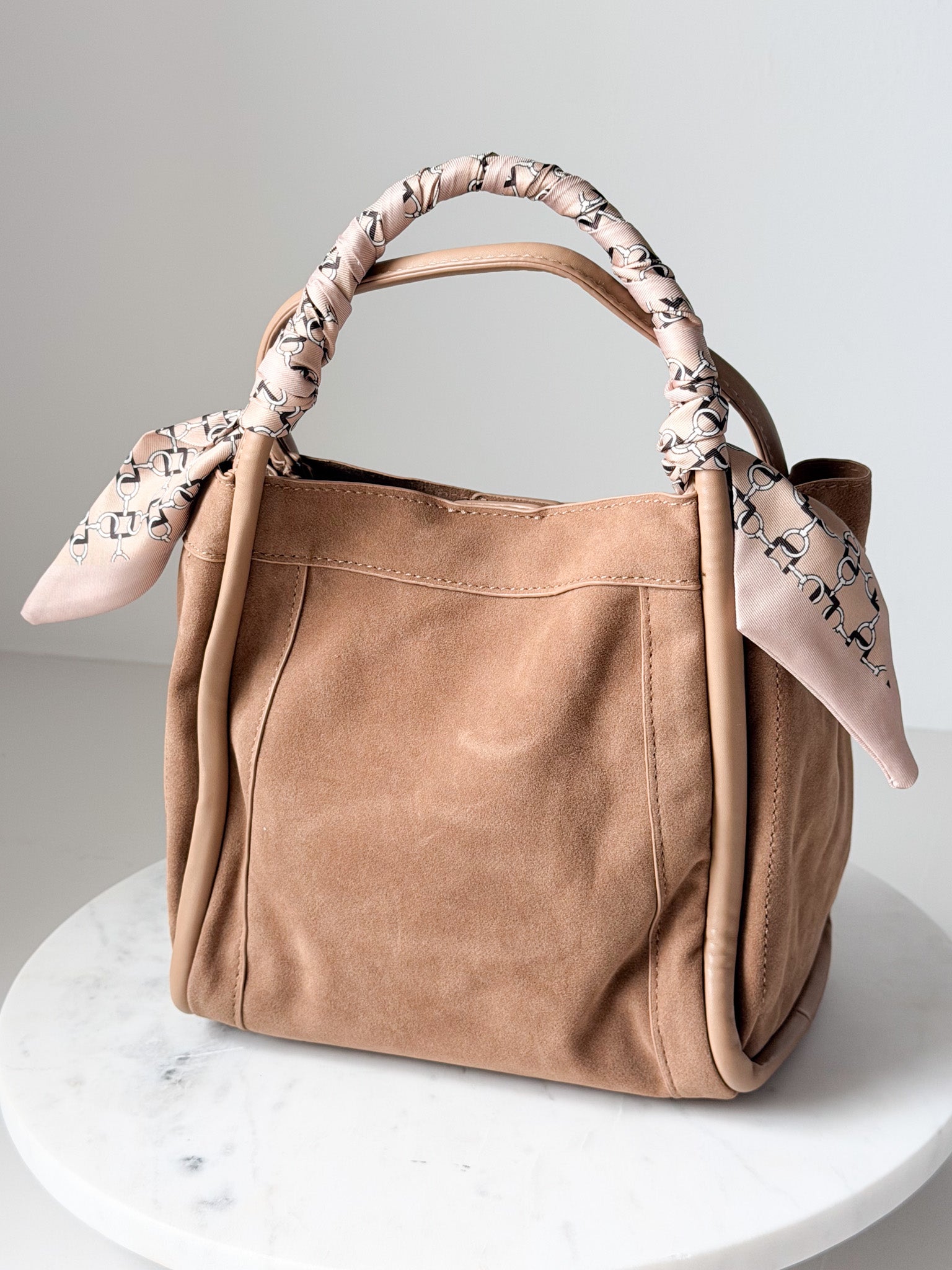 Gianna Suede Bag | Tan