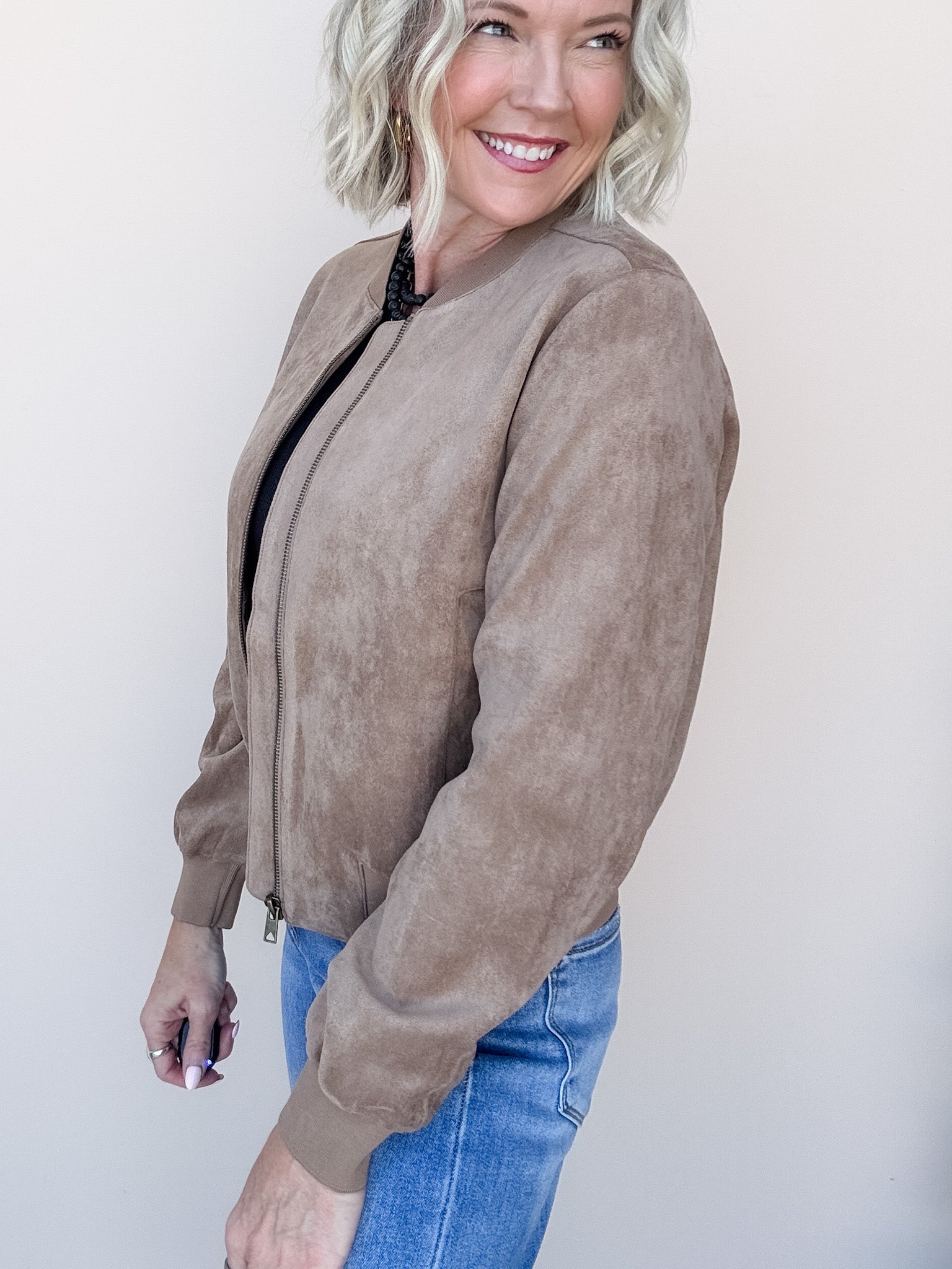 Camden Suede Bomber