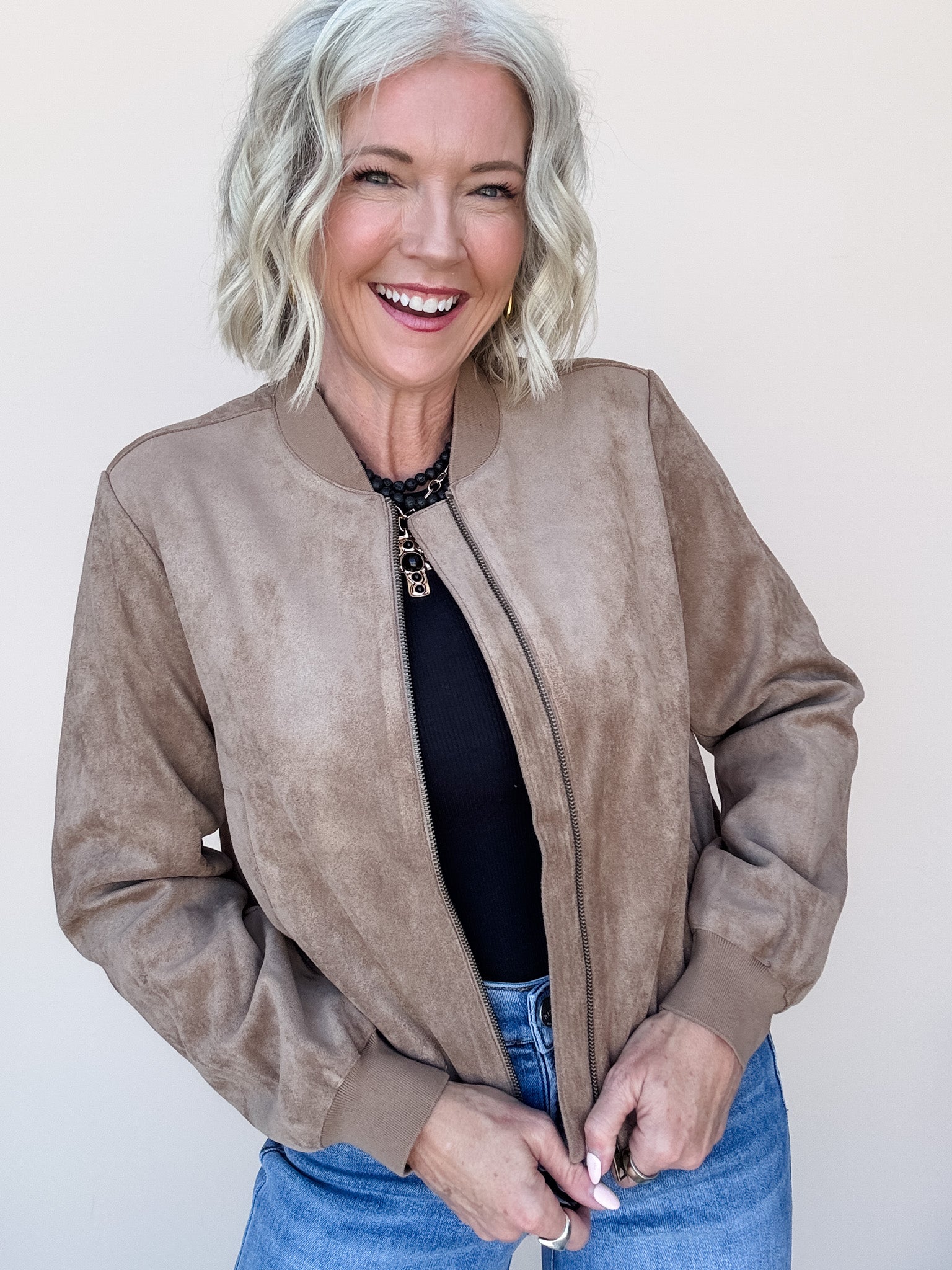 Camden Suede Bomber